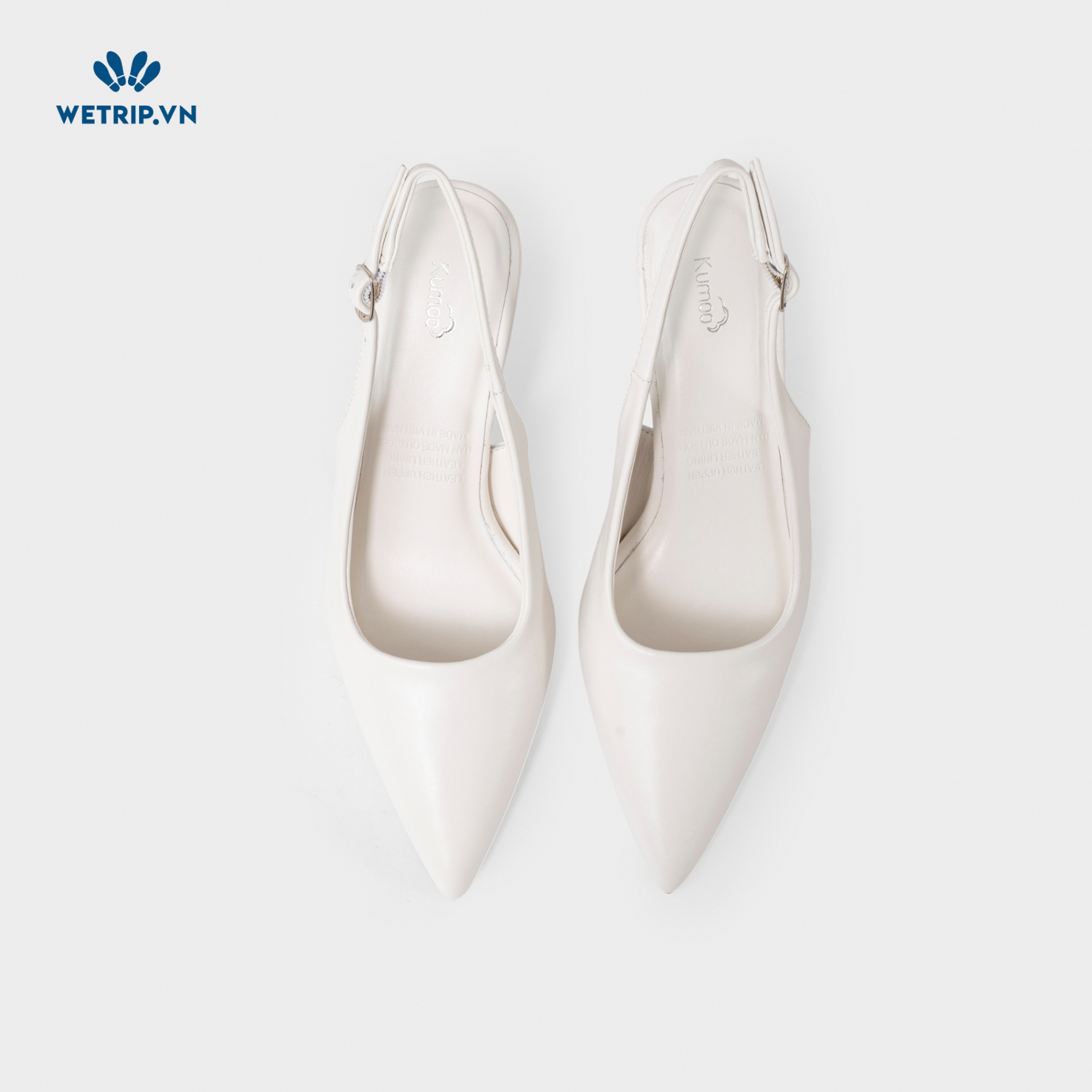 Giày Cao Gót KUMOO JESSI HEELS (Trắng) Mã GCG-KUMO-022-B