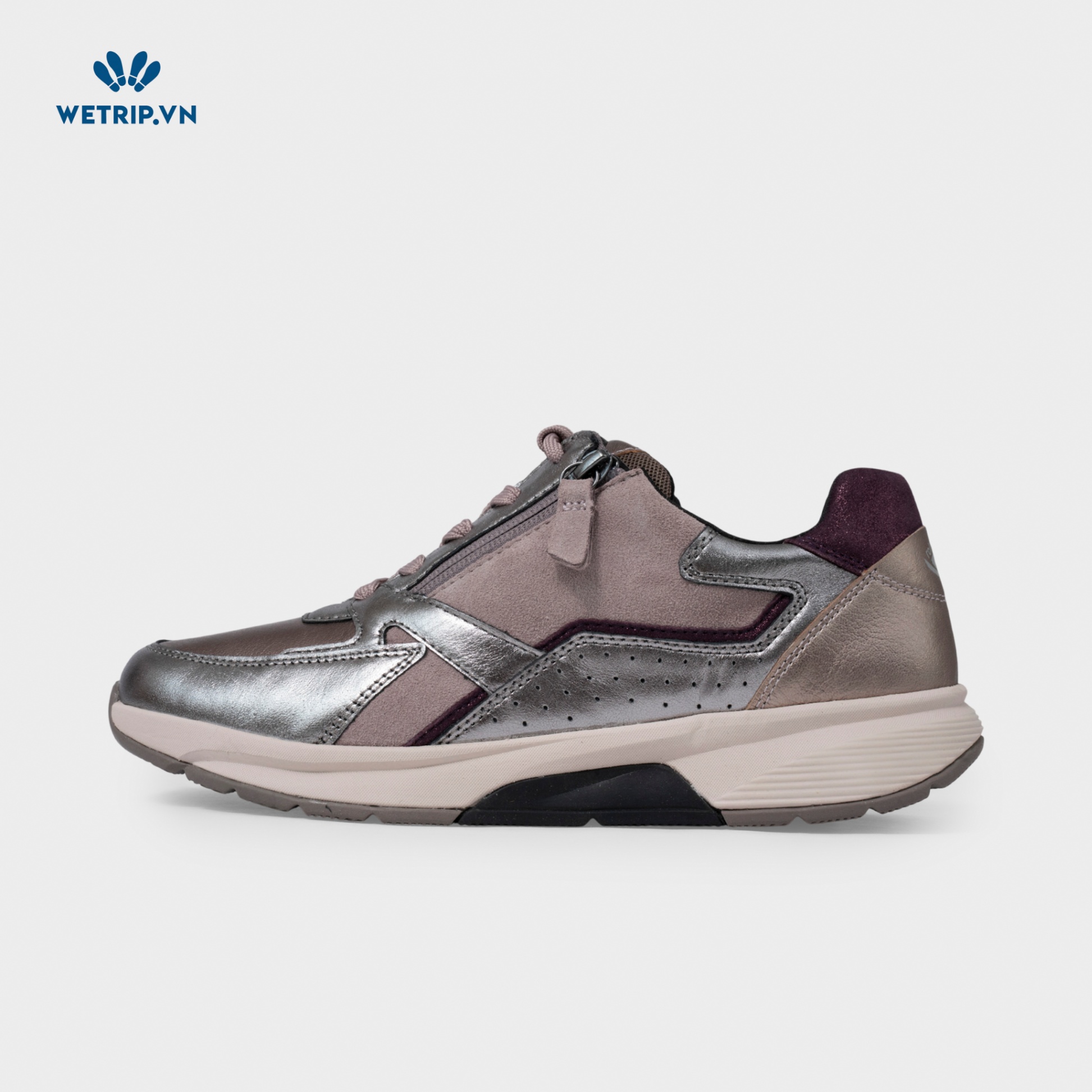 Sneaker Gabor (Da-Tím mix bạc) Mã SN-GB-021-J