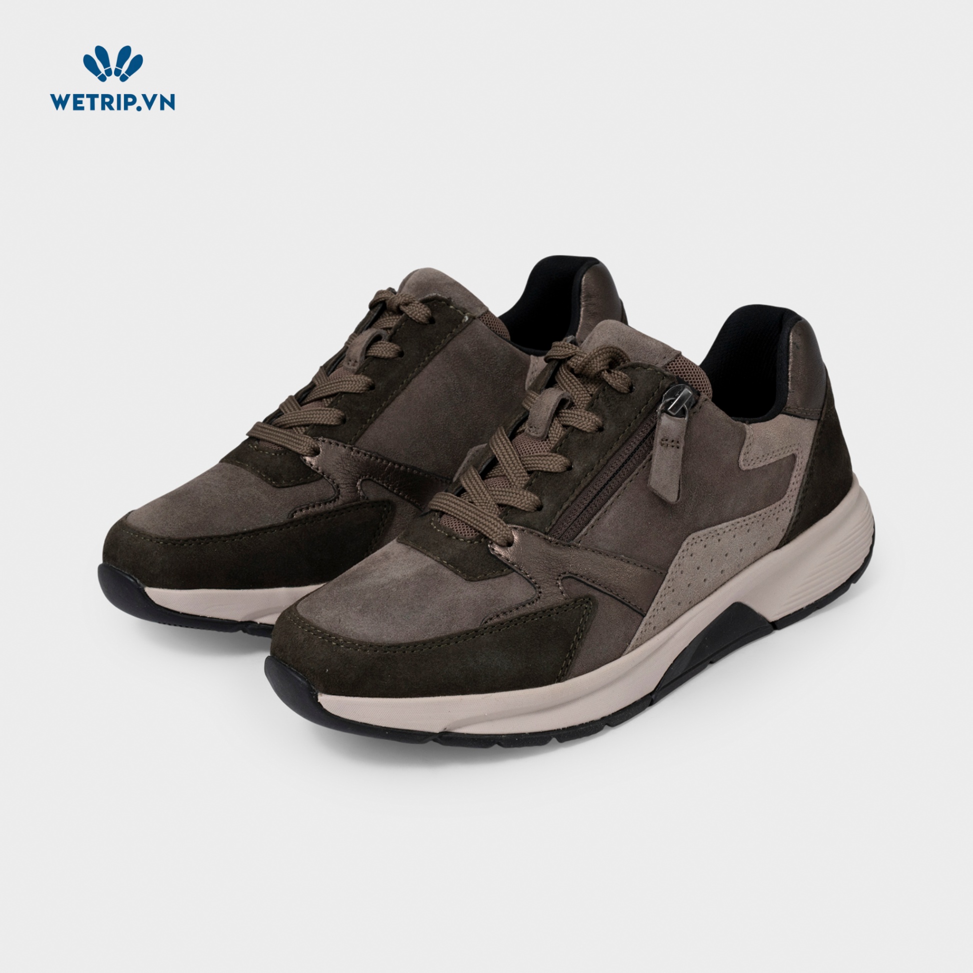 Sneaker Gabor (Da-Xám be đế kem) Mã SN-GB-021-O