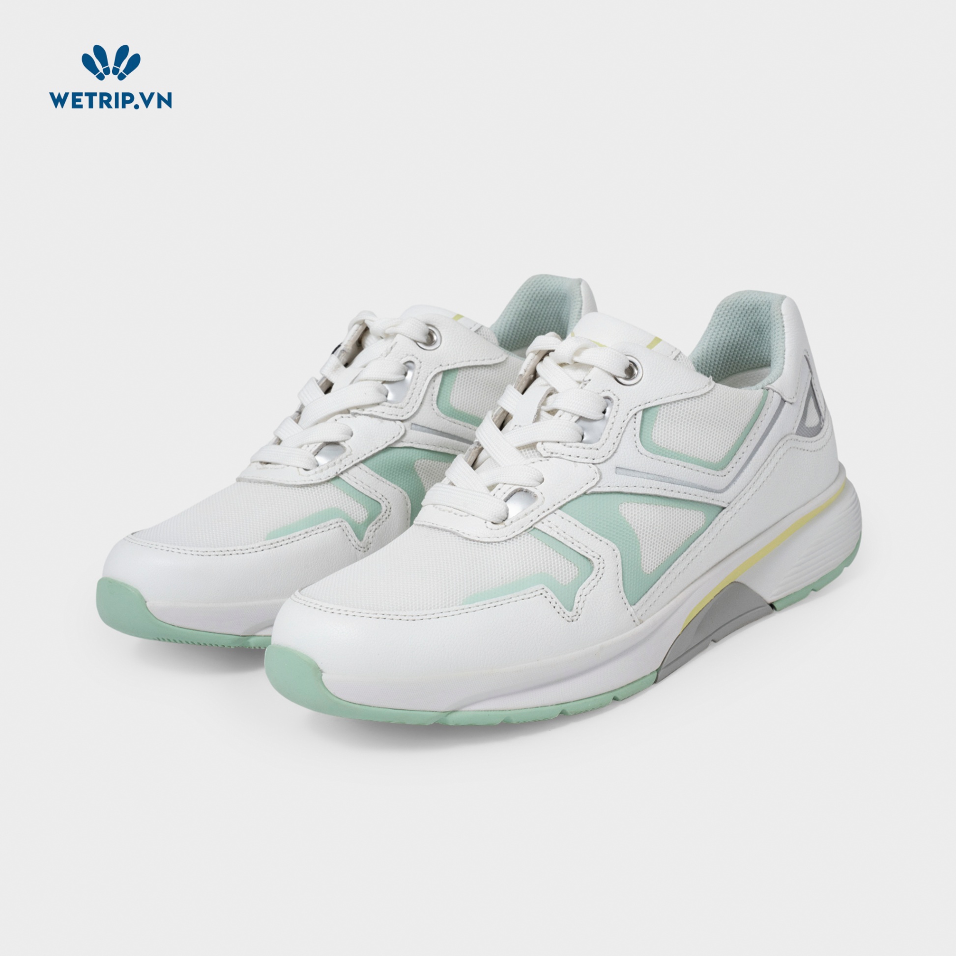 Sneaker Gabor (Da-Trắng viền xanh mint) Mã SN-GB-027-A