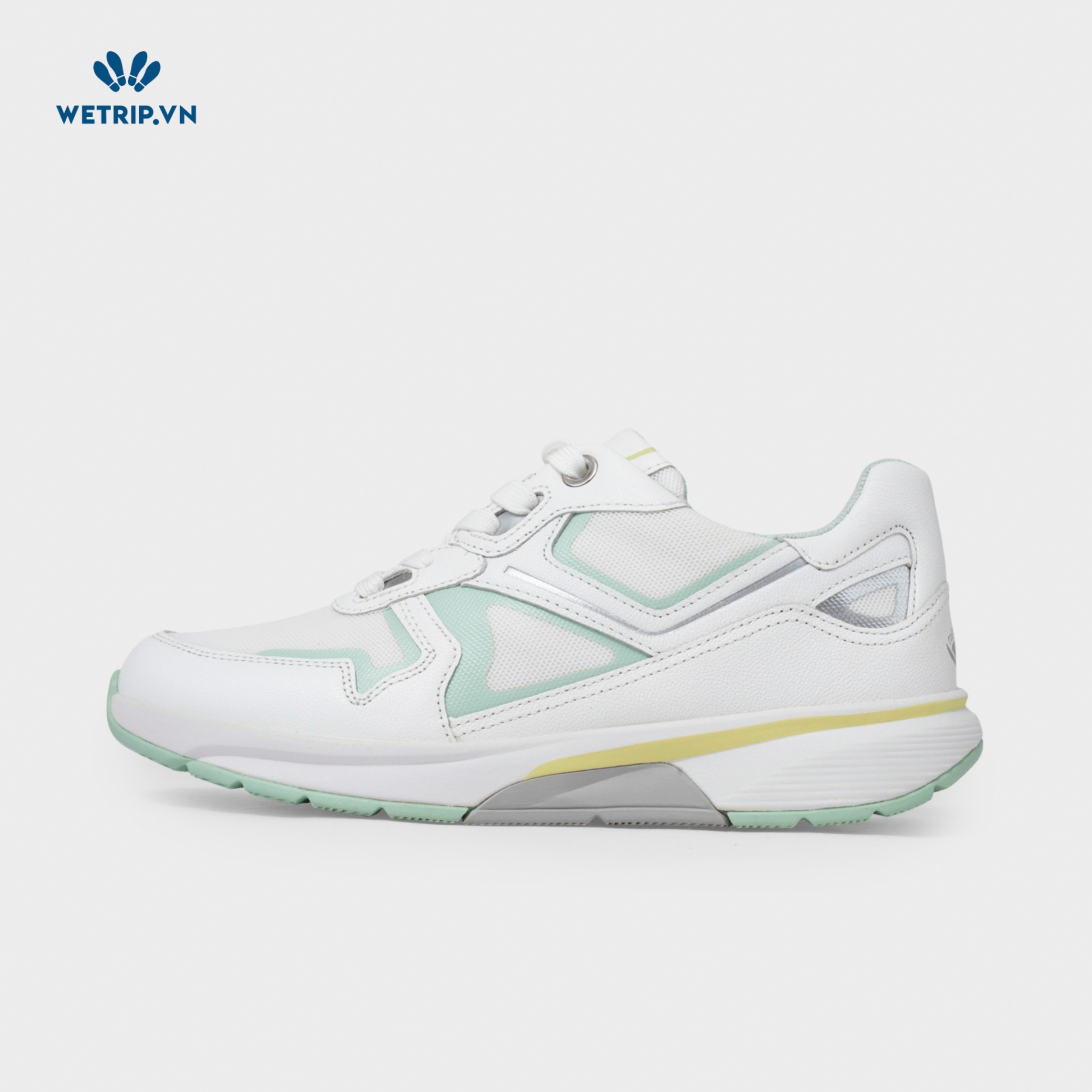 Sneaker Gabor (Da-Trắng viền xanh mint) Mã SN-GB-027-A