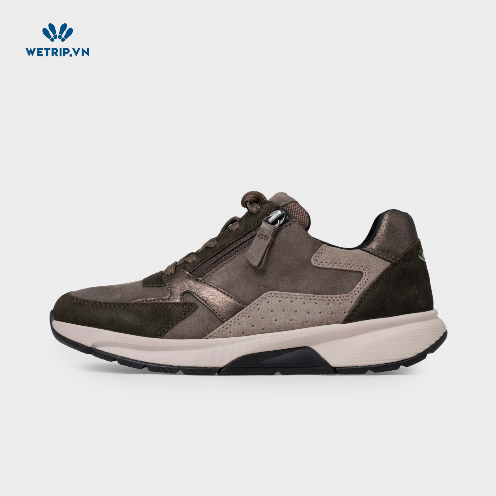 Sneaker Gabor (Da-Xám be đế kem) Mã SN-GB-021-O