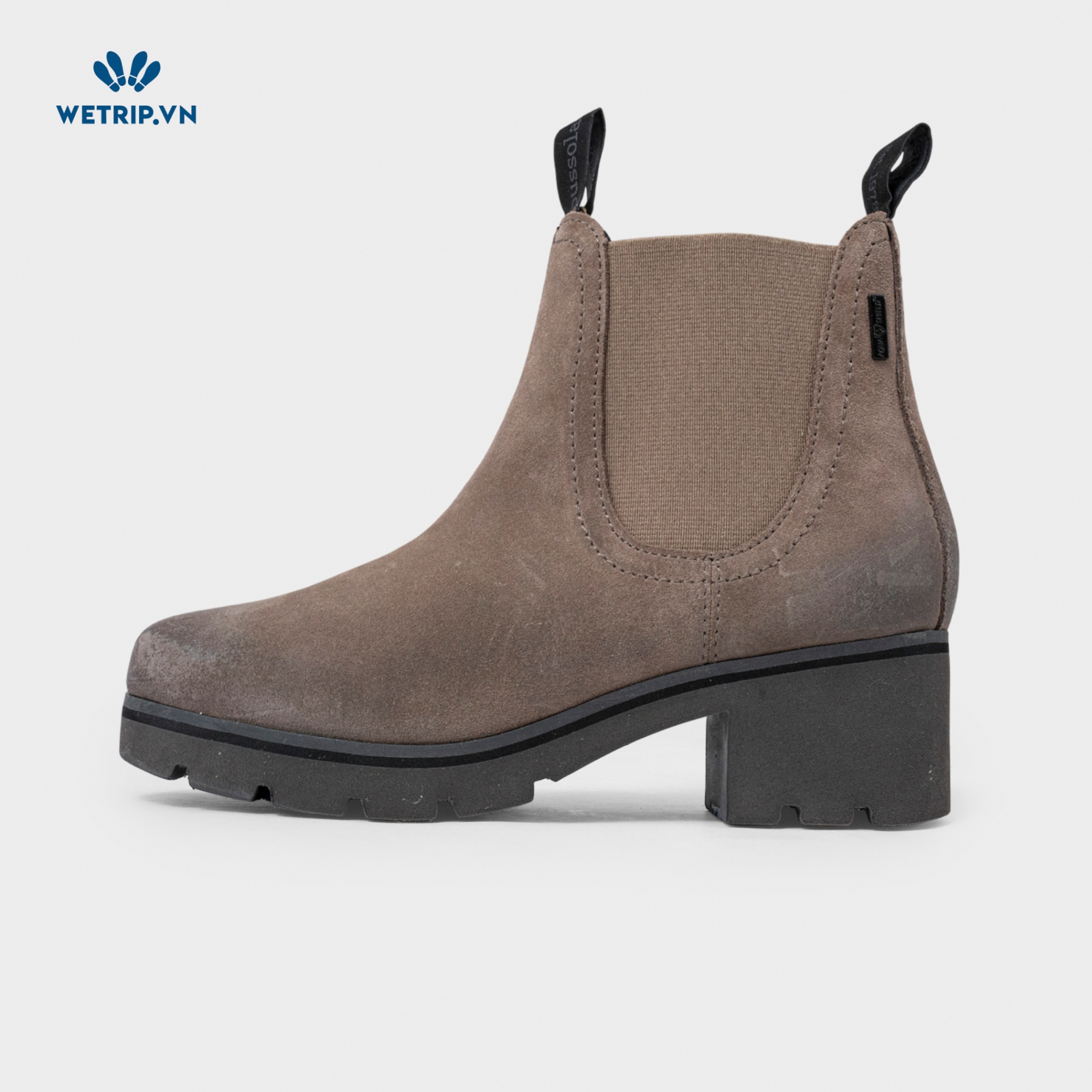 Boots Lửng cao Gót Bussola (Da-Nâu xám) Mã BL-CG-BSL-062-C