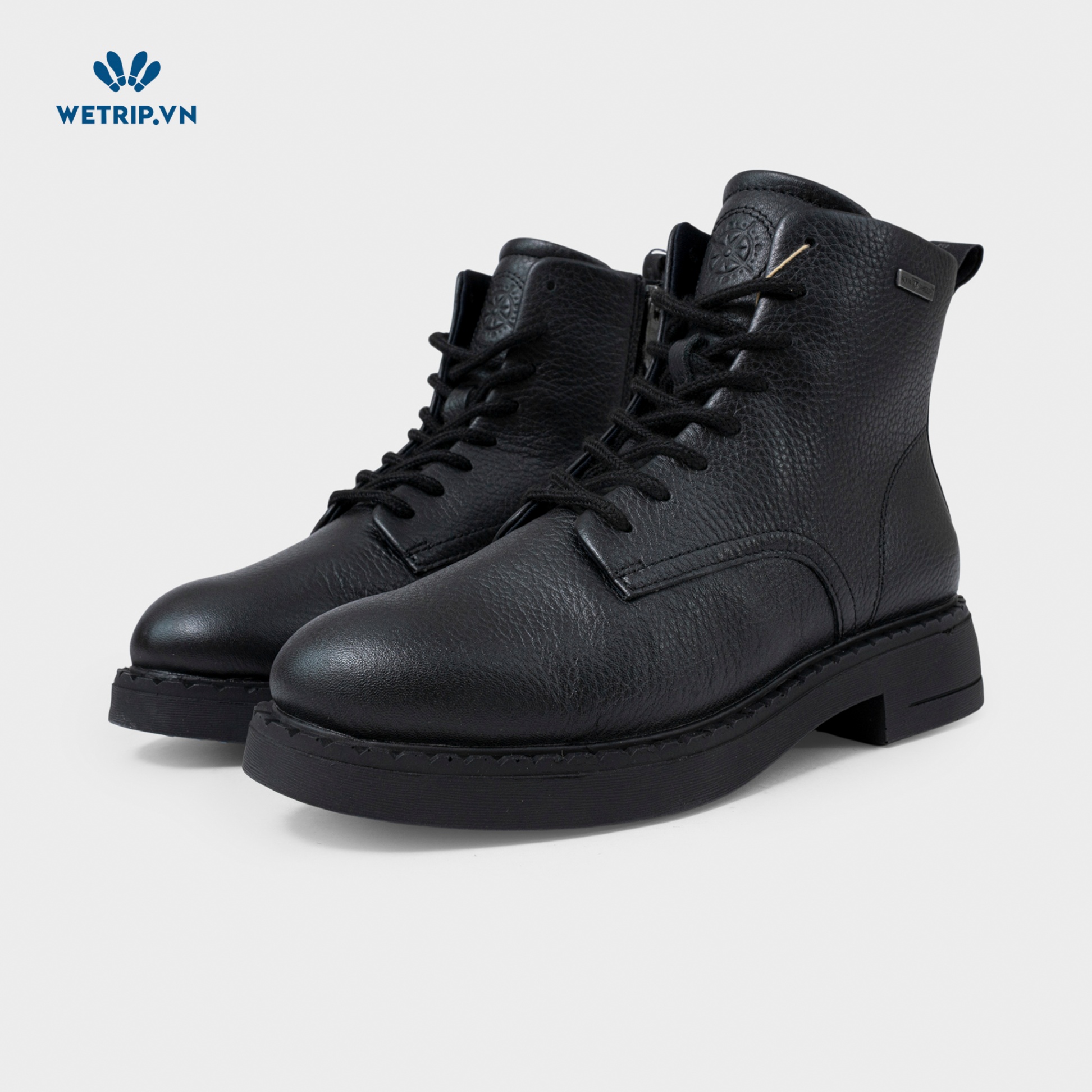 Boots Lửng cao Gót Bussola (Da-Đen) Mã BL-CG-BSL-069-A
