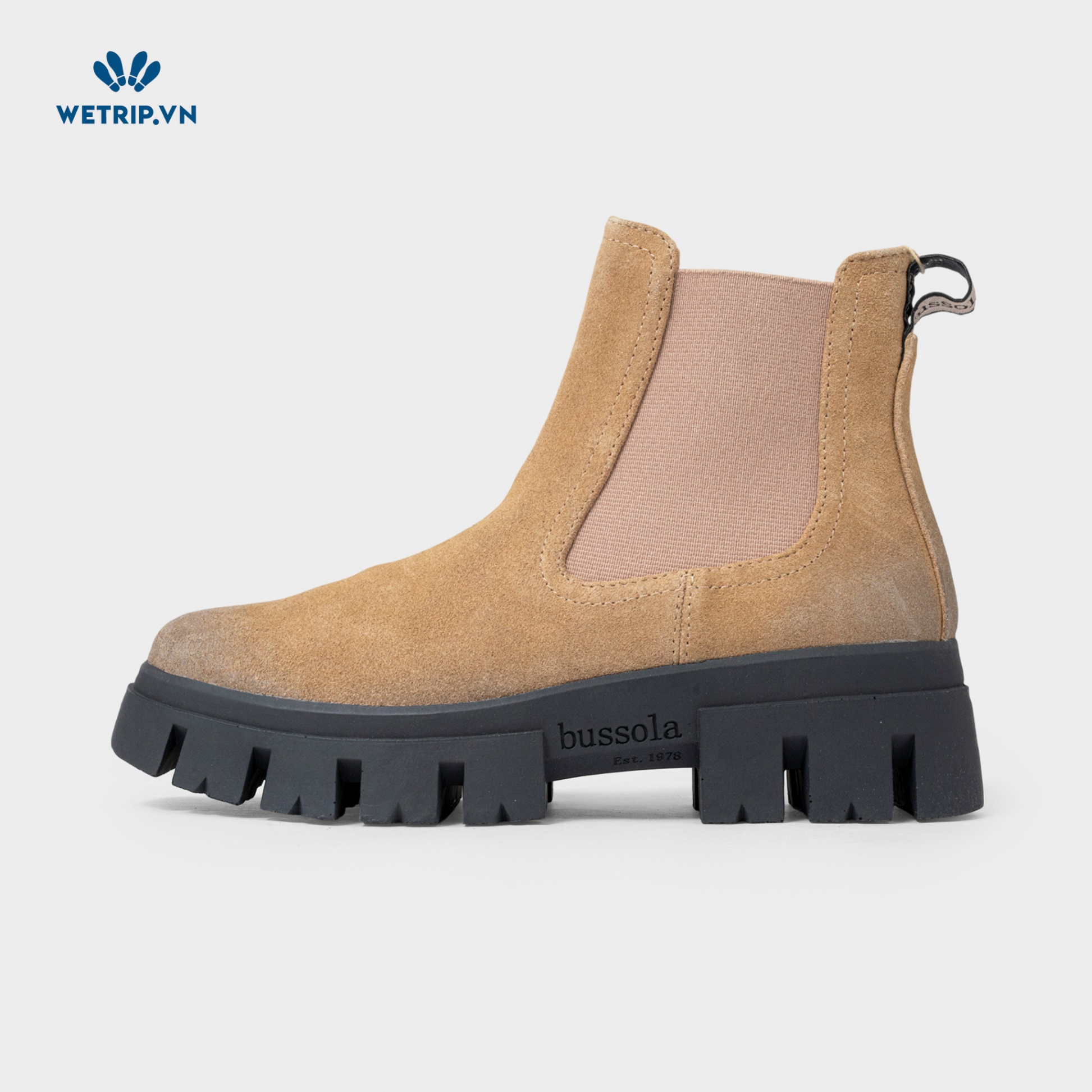 Boots Lửng Đế Bằng Bussola (Da-Nâu) Mã BL-DB-BSL-084-C1