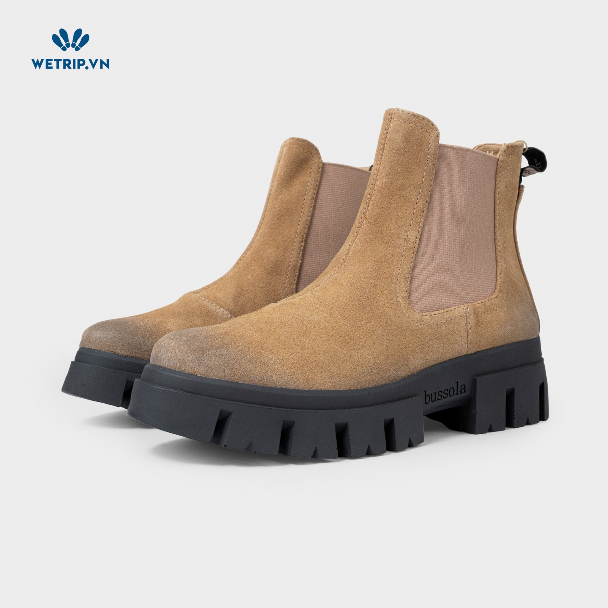 Boots Lửng Đế Bằng Bussola (Da-Nâu) Mã BL-DB-BSL-084-C1