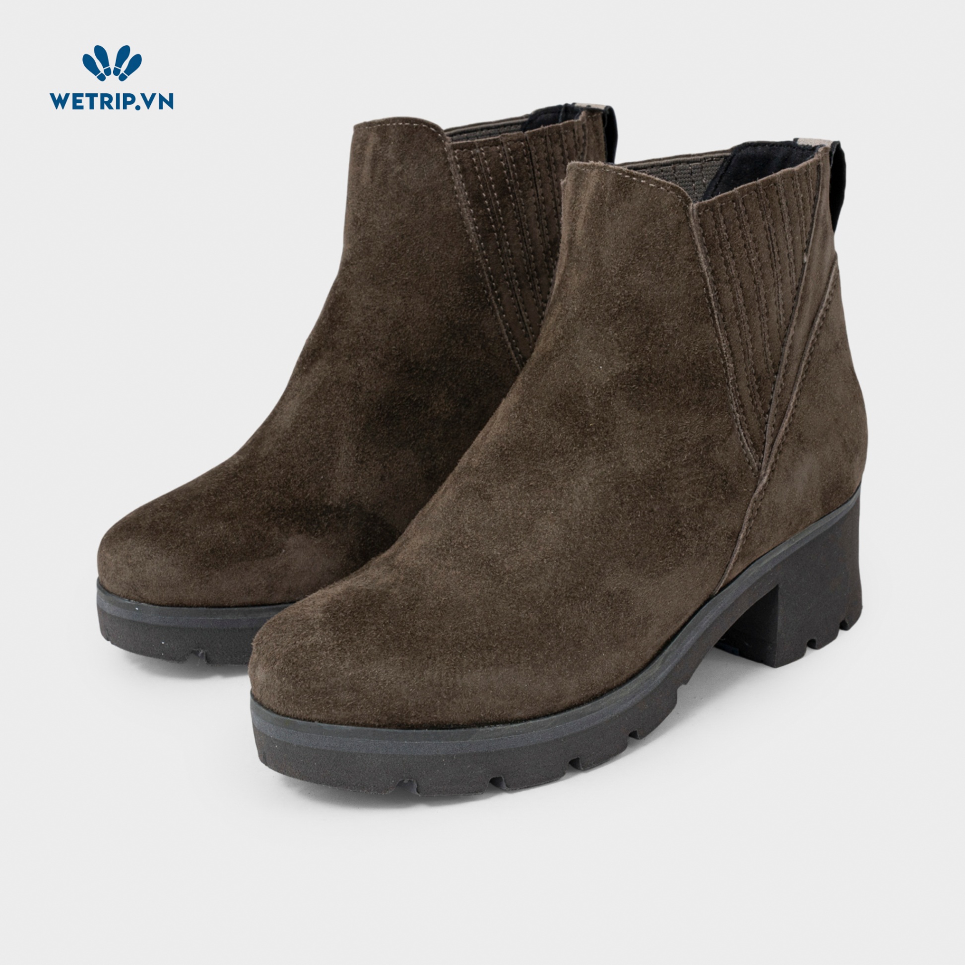 Boots Lửng cao Gót Bussola (Da-Nâu) Mã BL-CG-BSL-076-B