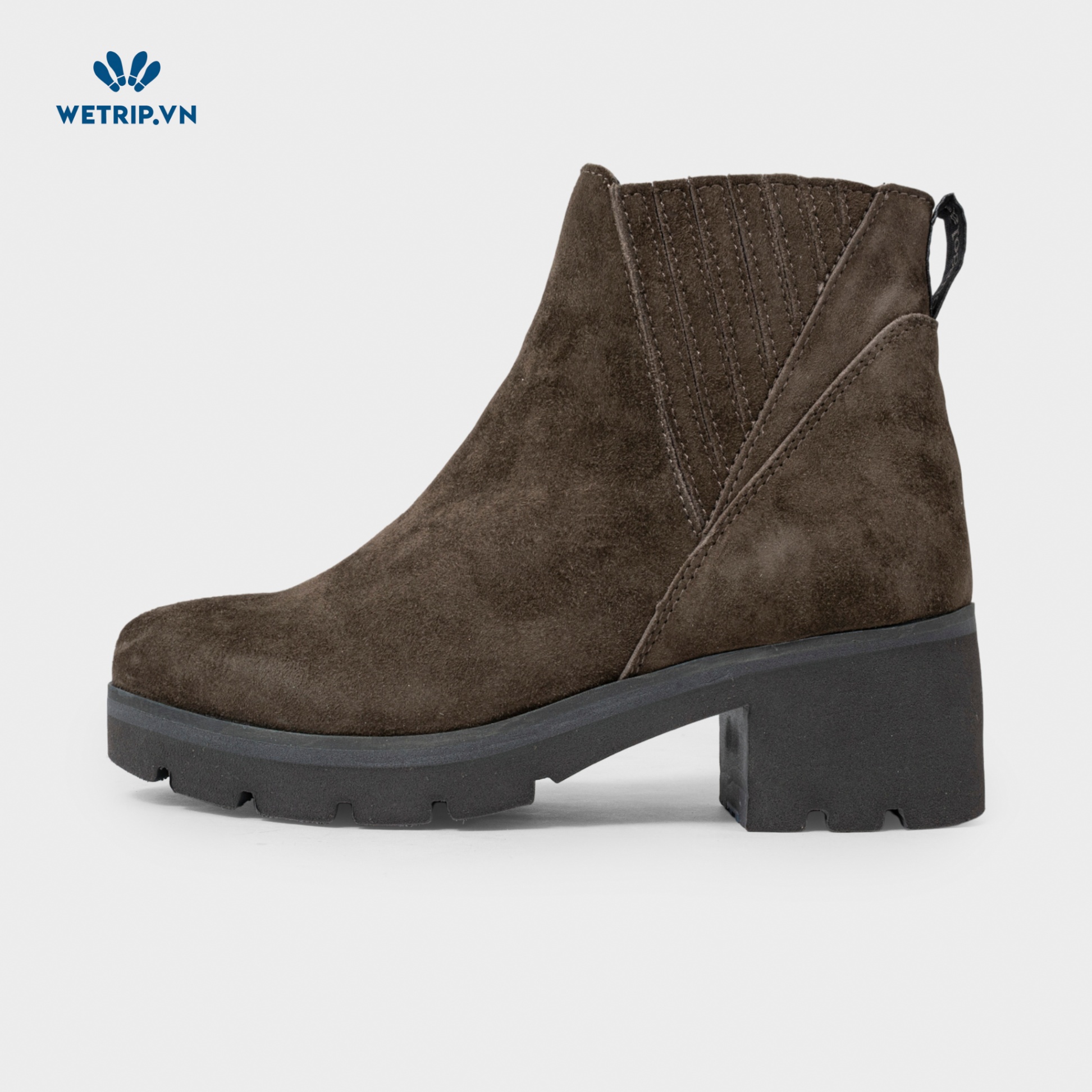 Boots Lửng cao Gót Bussola (Da-Nâu) Mã BL-CG-BSL-076-B