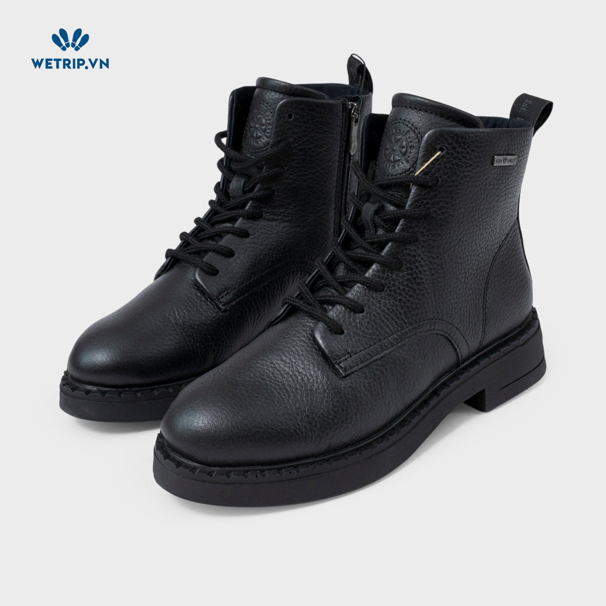 Boots Lửng cao Gót Bussola (Da-Đen) Mã BL-CG-BSL-069-A