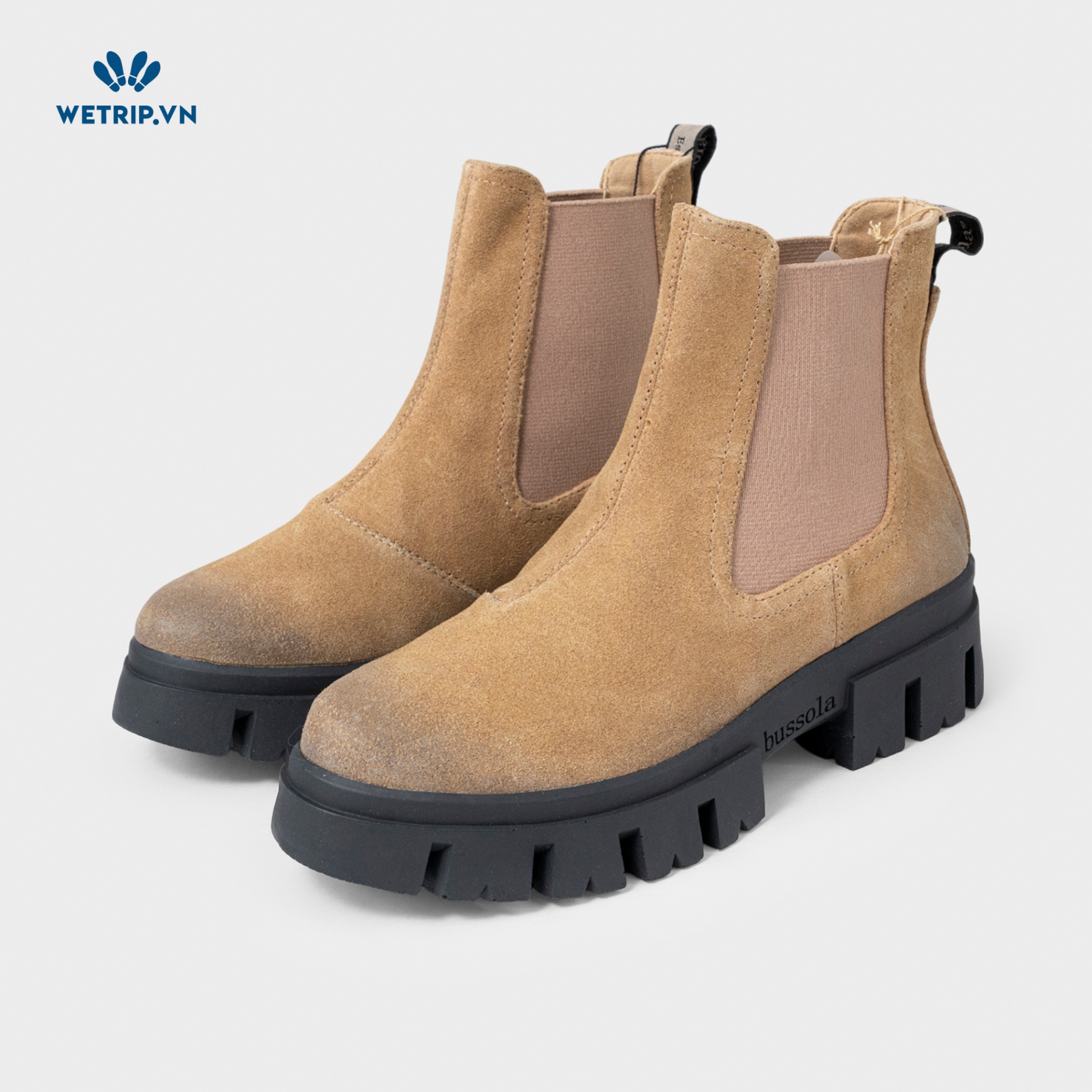 Boots Lửng Đế Bằng Bussola (Da-Nâu) Mã BL-DB-BSL-084-C1
