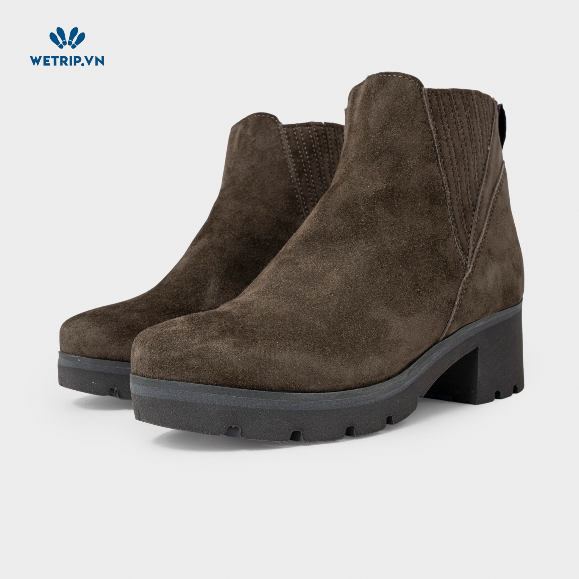 Boots Lửng cao Gót Bussola (Da-Nâu) Mã BL-CG-BSL-076-B