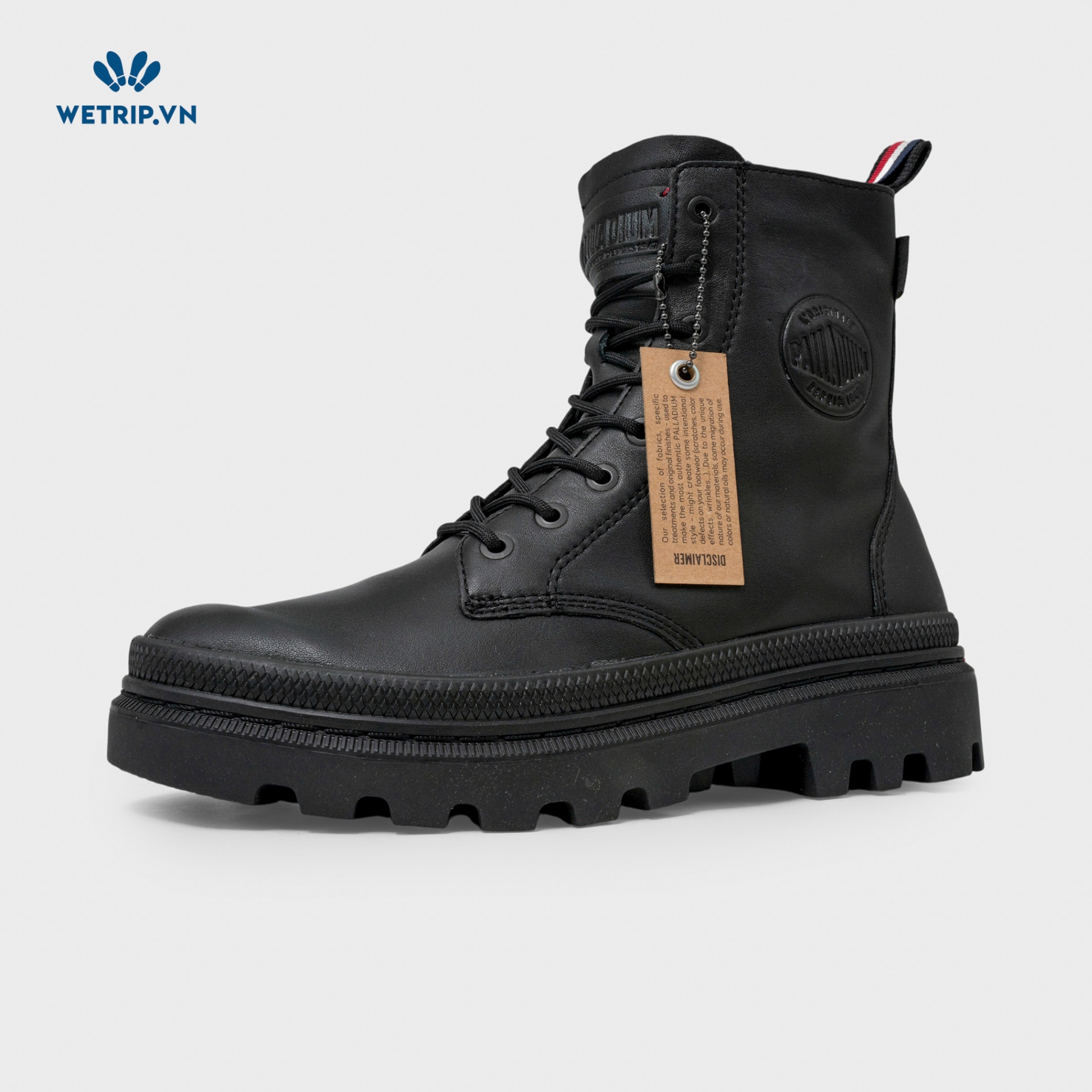 Boots Lửng Đế Bằng Palladium (Da-Đen) Mã BL-DB-PALA-005-D