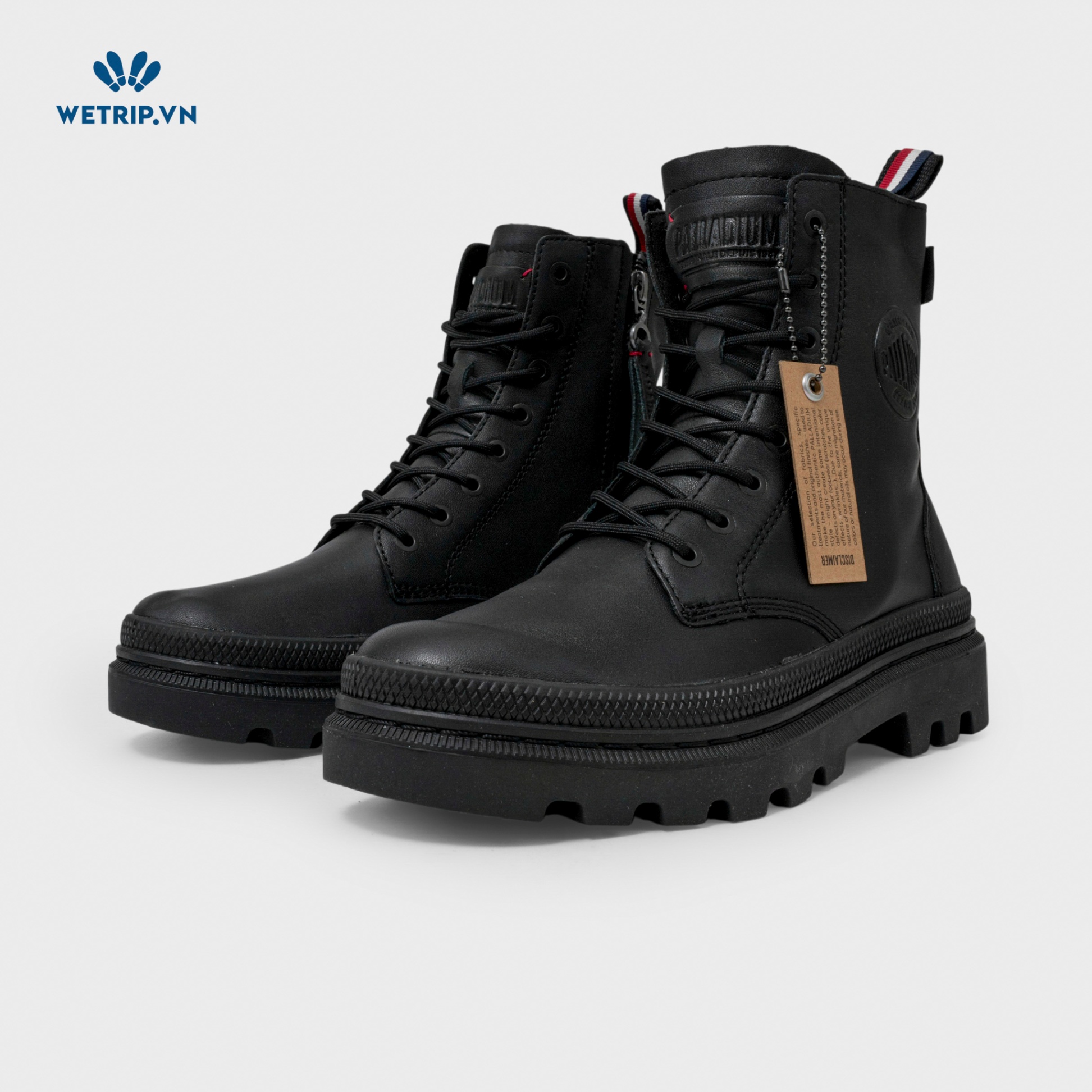 Boots Lửng Đế Bằng Palladium (Da-Đen) Mã BL-DB-PALA-005-D
