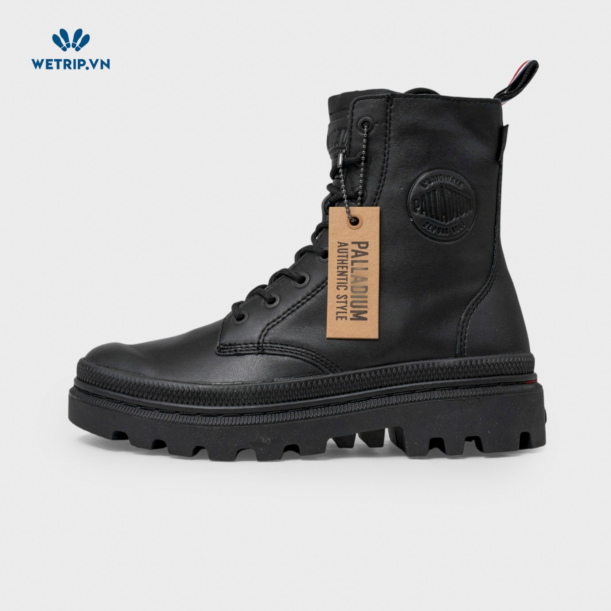 Boots Lửng Đế Bằng Palladium (Da-Đen) Mã BL-DB-PALA-005-D