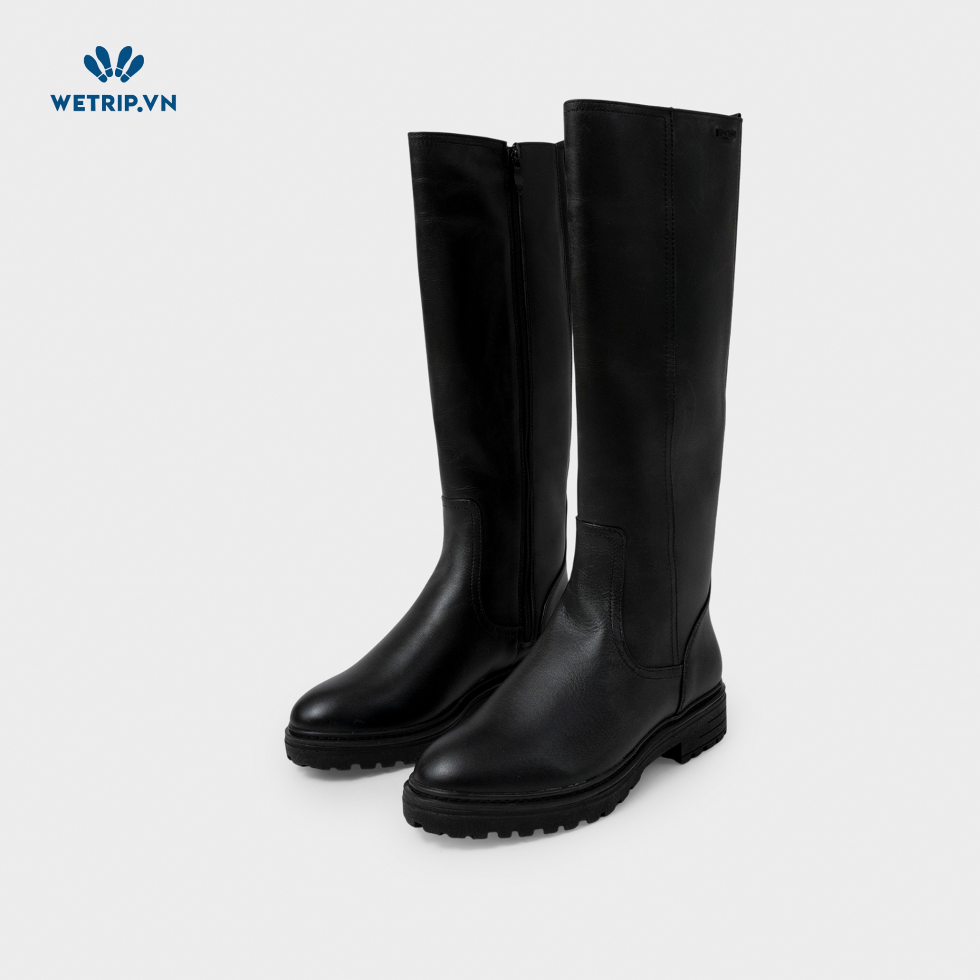 Boots Đầu Gối Cao Gót Bussola (Da-Đen) Mã BDG-CG-BSL-038-A