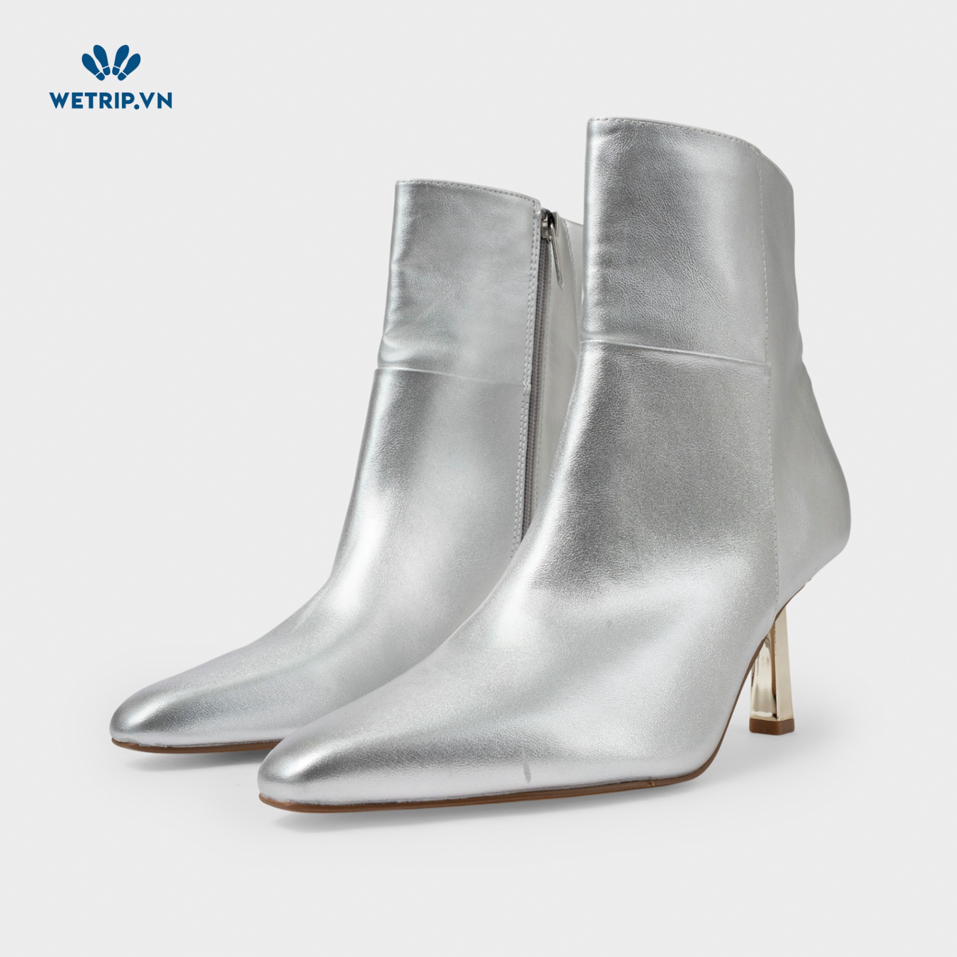 Boots Mắt Cá Cao Gót White House Black Market (Da-Bạc) Mã BMC-CG-WHBM-001-A