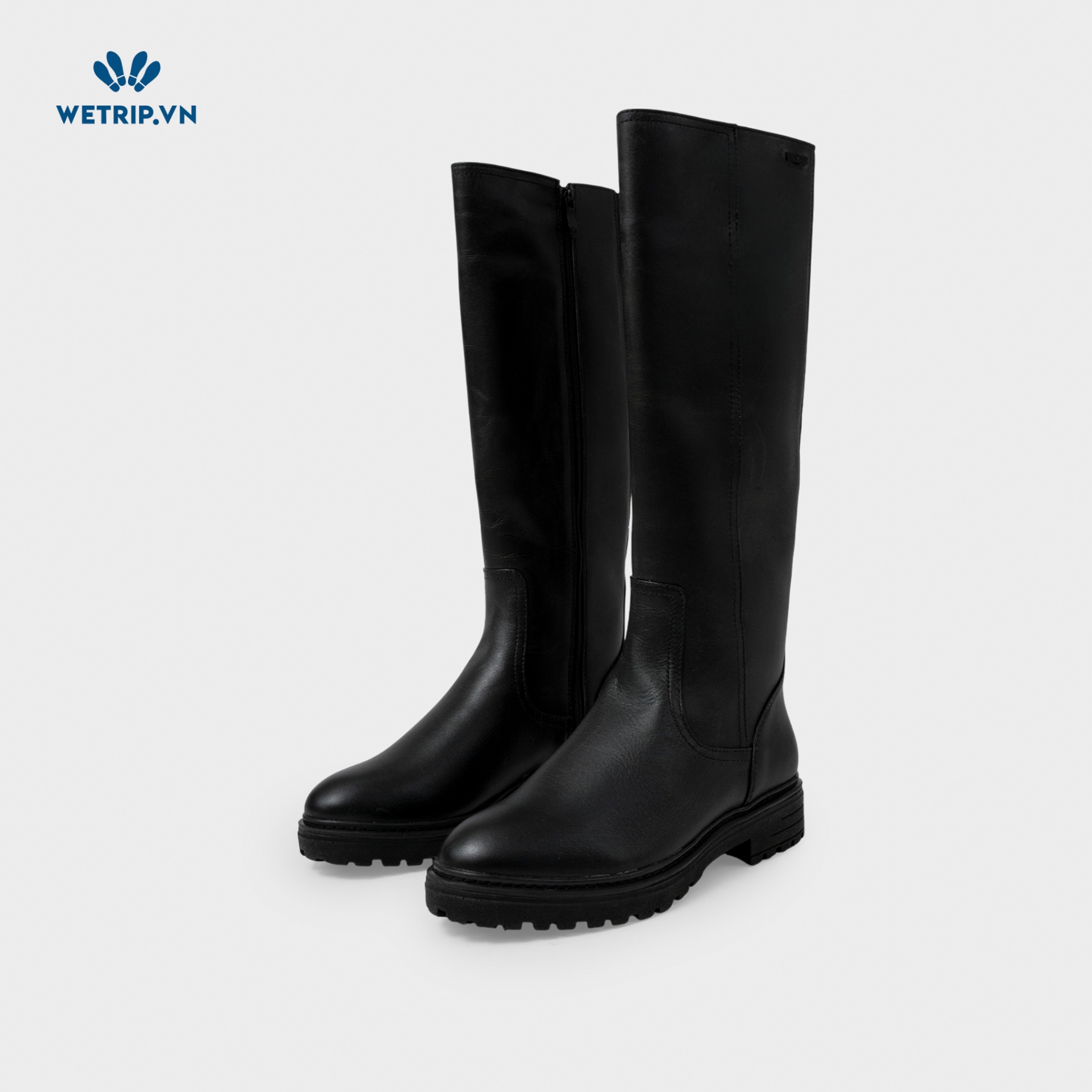 Boots Đầu Gối Cao Gót Bussola (Da-Đen) Mã BDG-CG-BSL-038-A