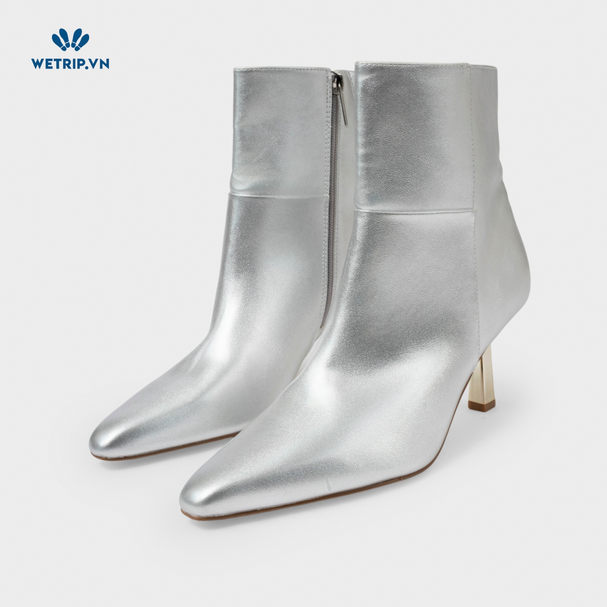 Boots Mắt Cá Cao Gót White House Black Market (Da-Bạc) Mã BMC-CG-WHBM-001-A