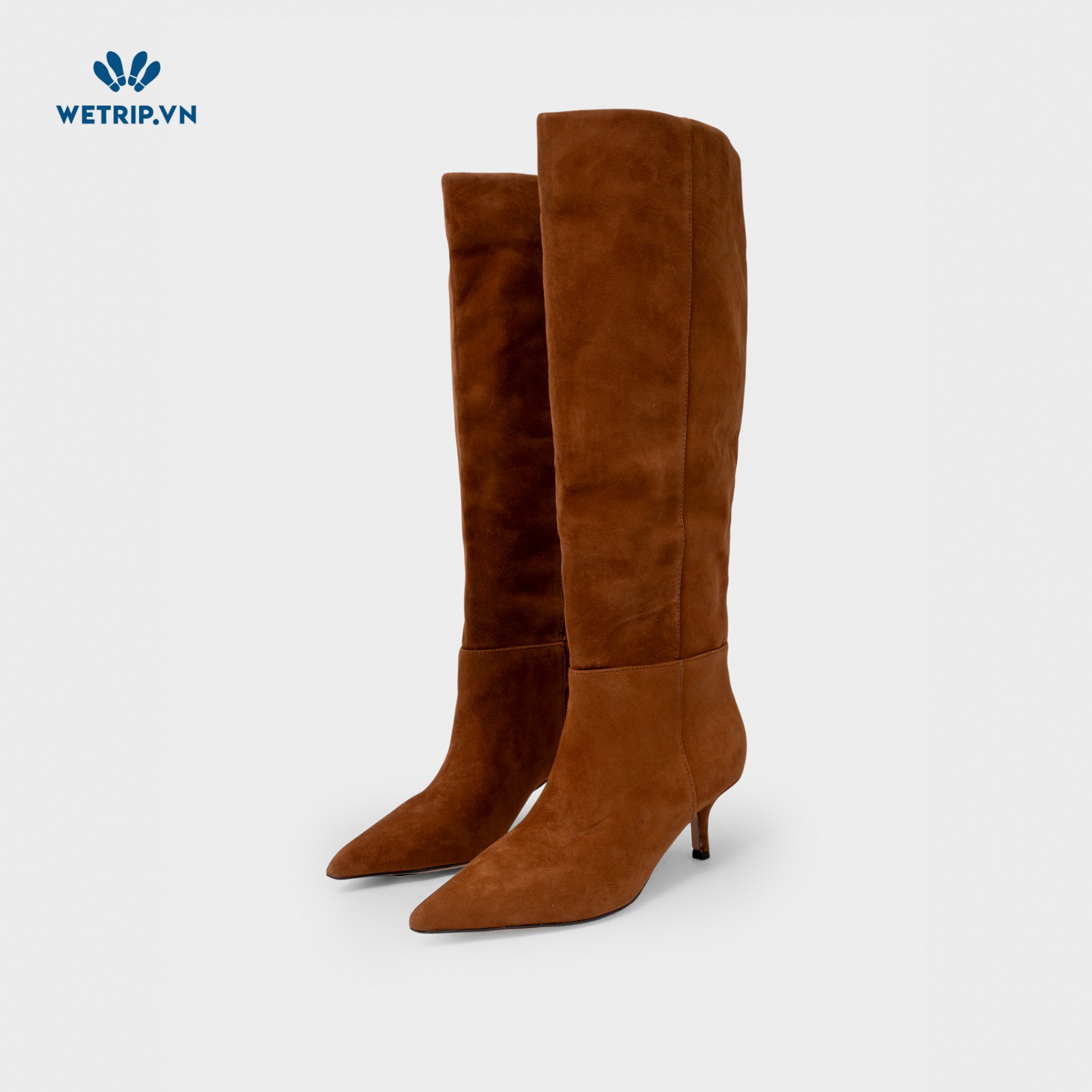 Boots Đầu Gối Cao Gót Vince Camuto (Da lộn-Nâu) Mã BDG-CG-VC-008-D