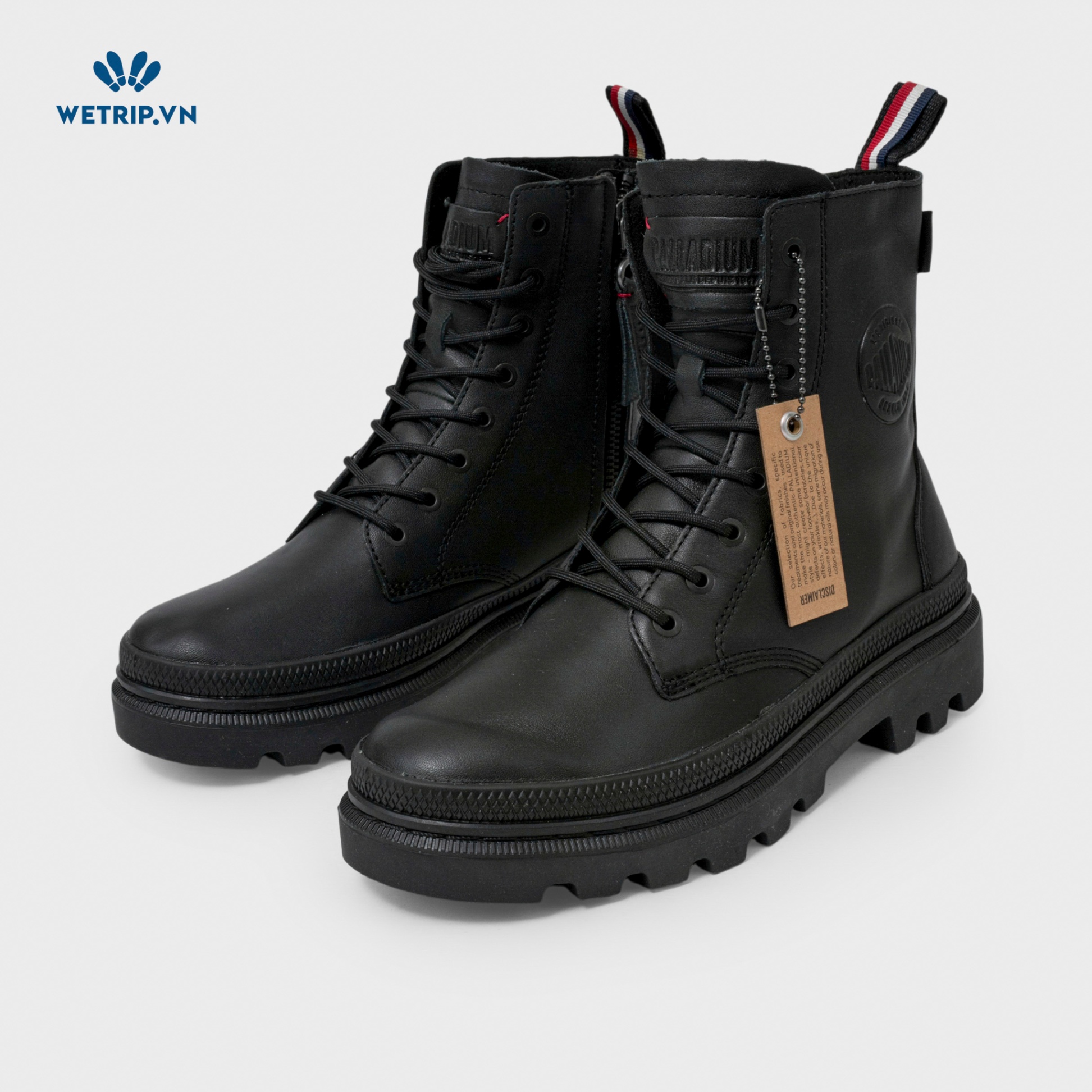 Boots Lửng Đế Bằng Palladium (Da-Đen) Mã BL-DB-PALA-005-D