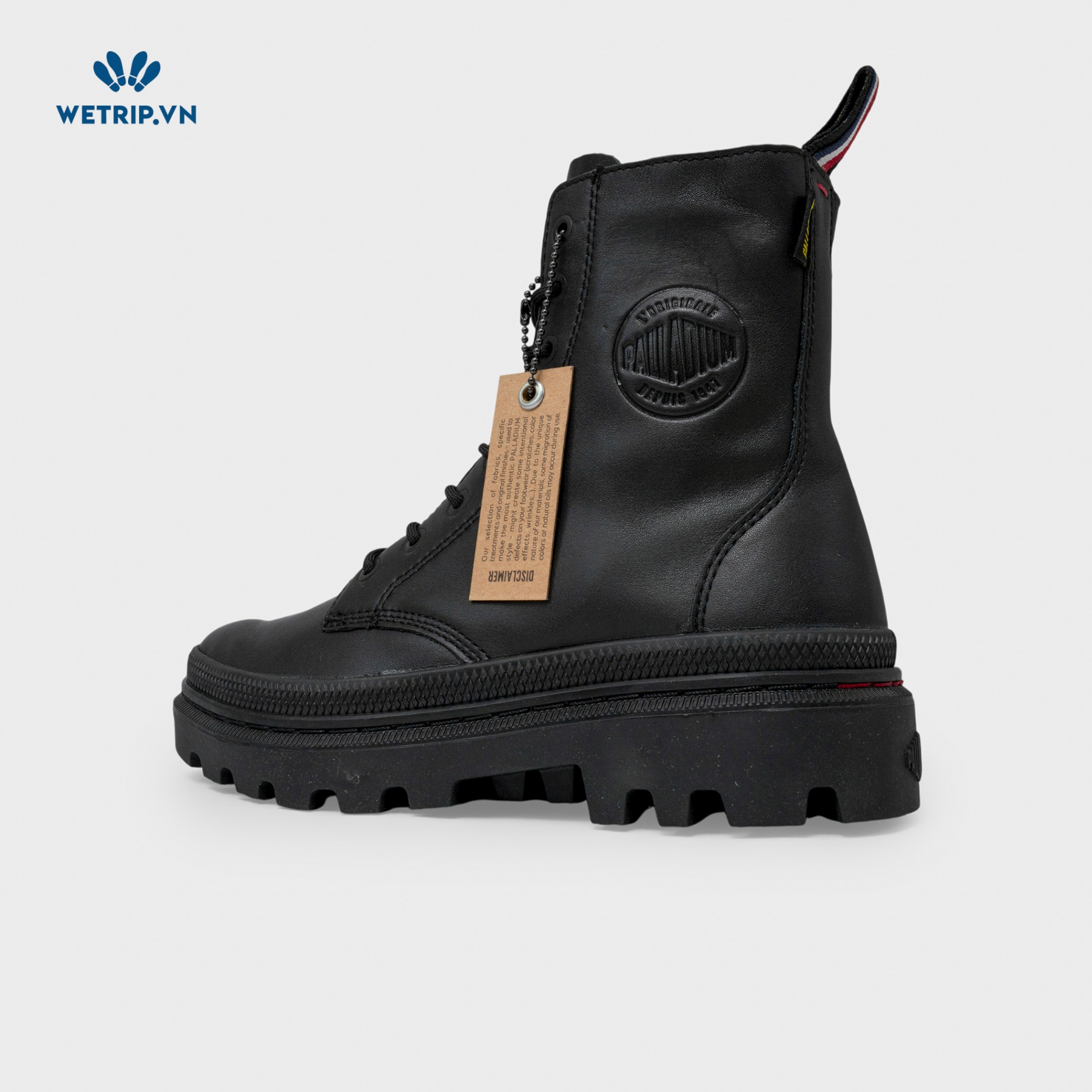 Boots Lửng Đế Bằng Palladium (Da-Đen) Mã BL-DB-PALA-005-D