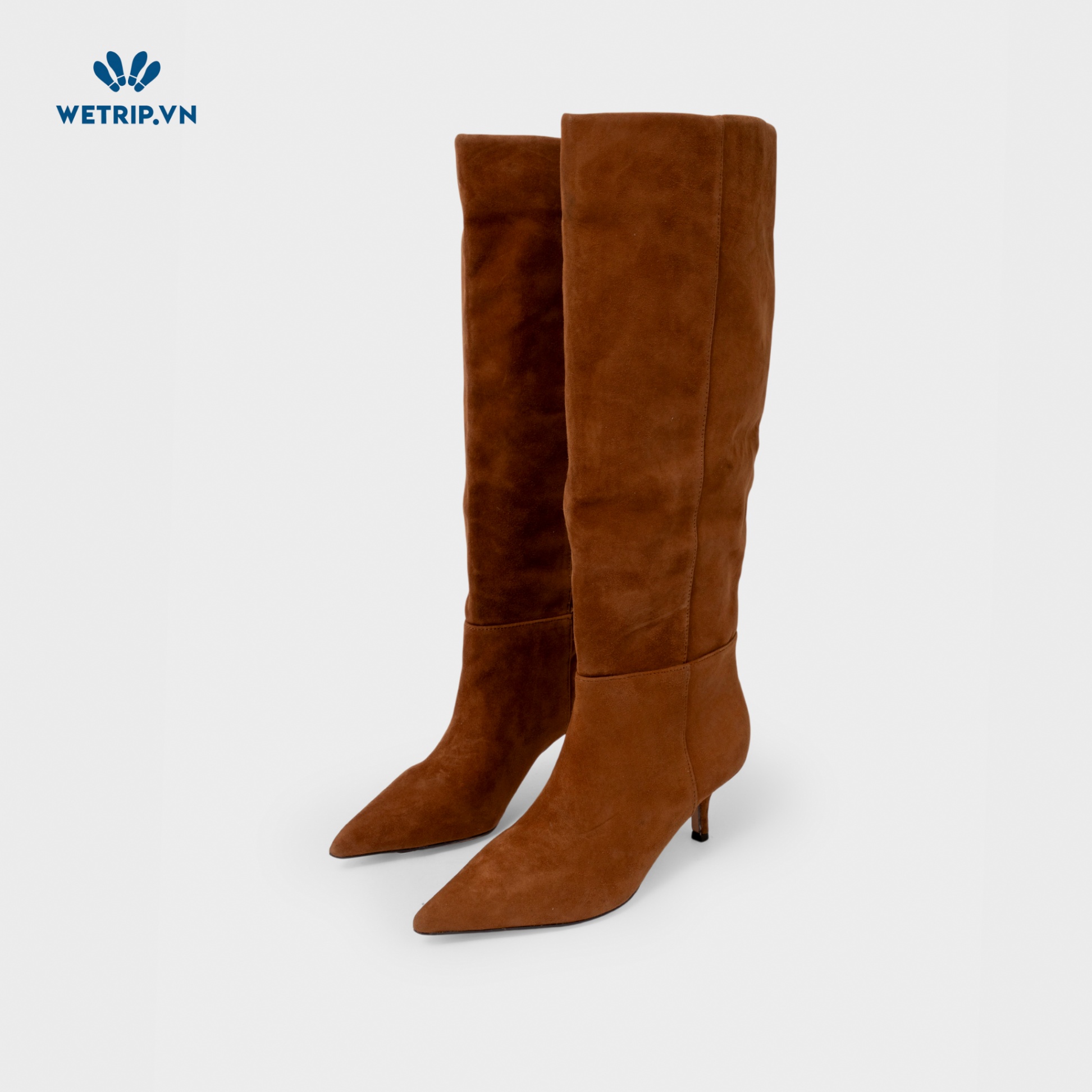 Boots Đầu Gối Cao Gót Vince Camuto (Da lộn-Nâu) Mã BDG-CG-VC-008-D