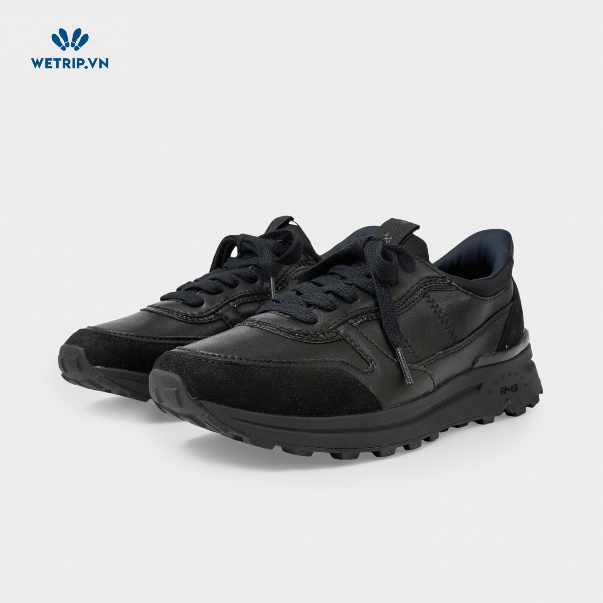 Sneaker Bussola (Da-Đen) Mã SN-BSL-121-D