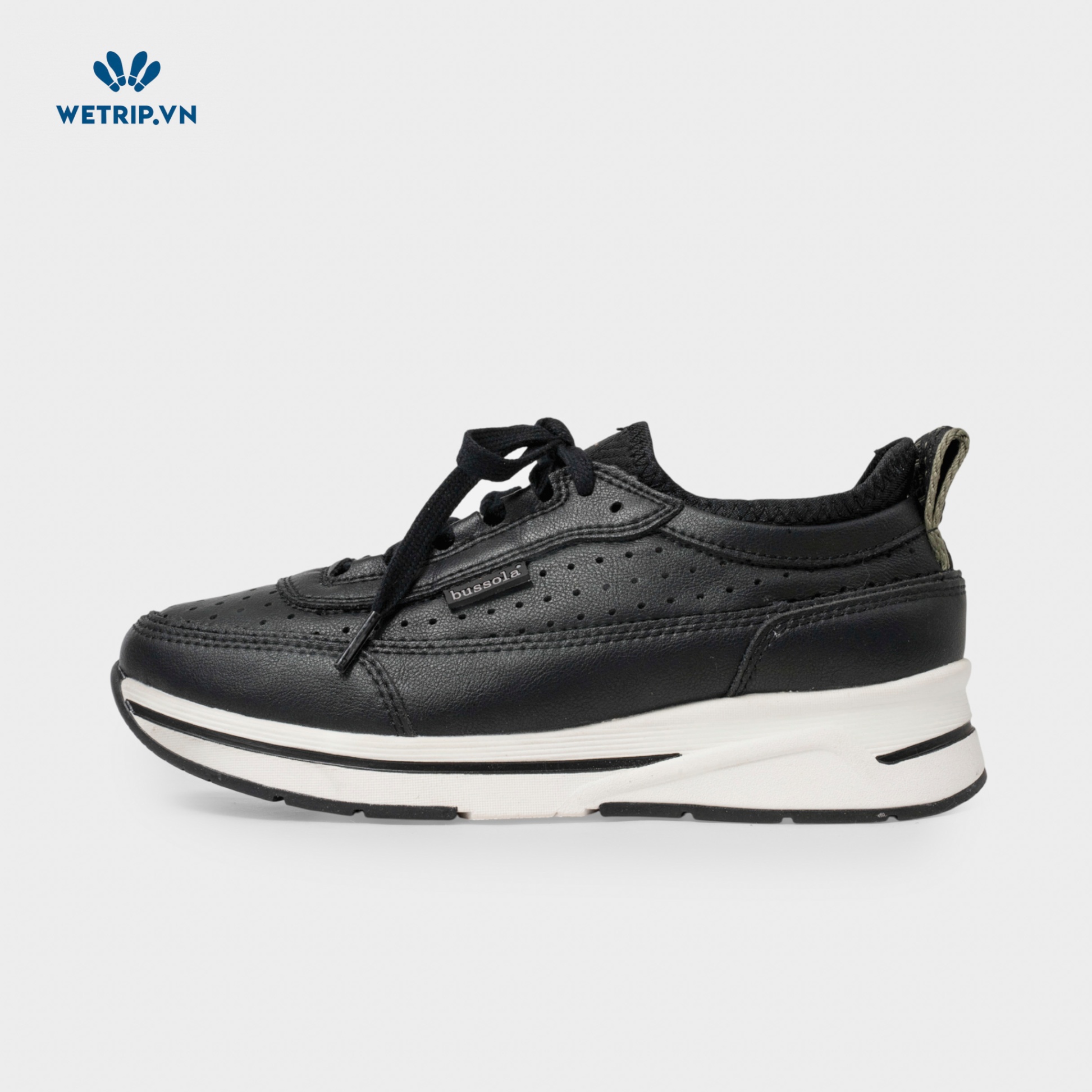 Sneaker Bussola (Da-Đen) Mã SN-BSL-145-A