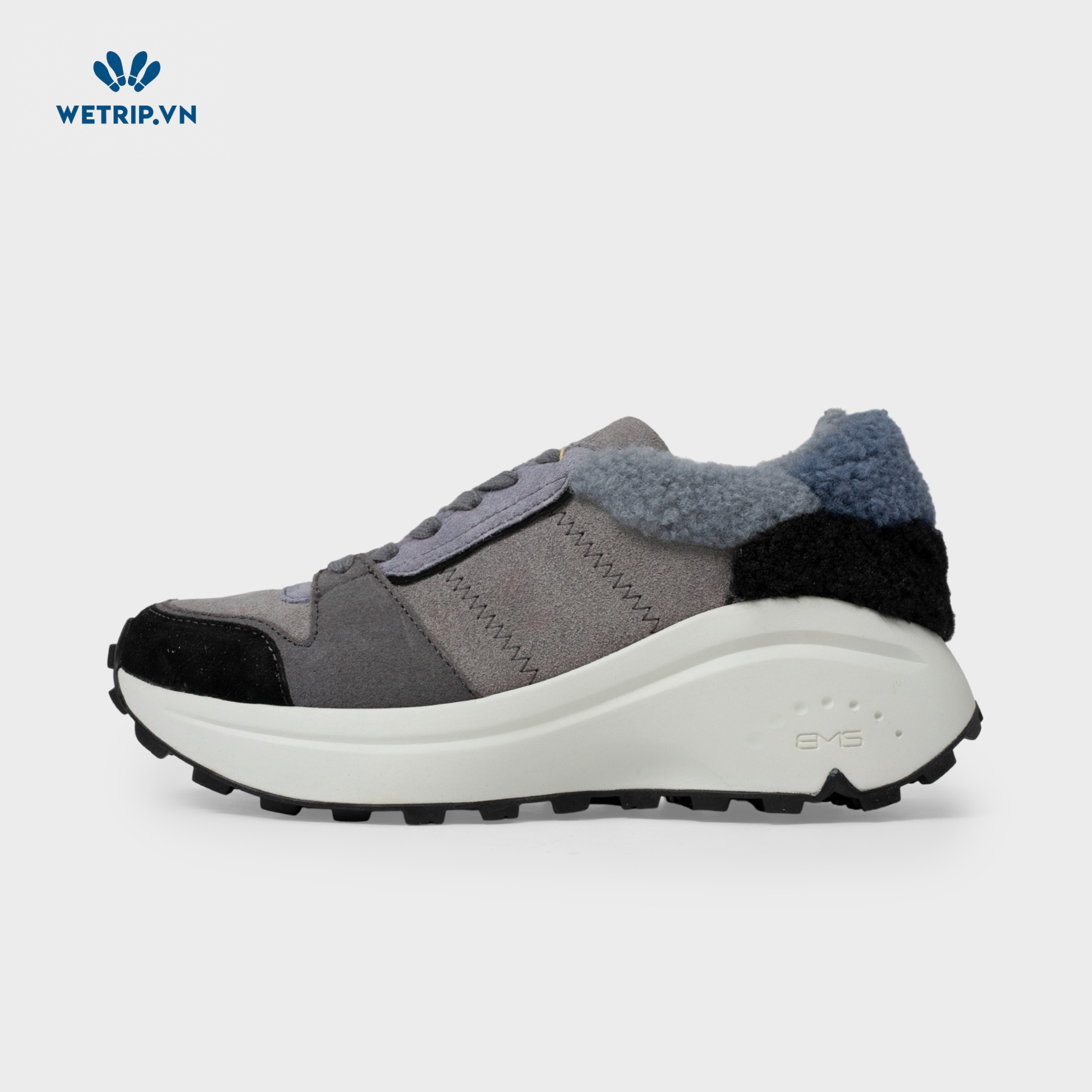 Sneaker Bussola (Xanh, xám, đen đế trắng) Mã SN-BSL-131-D