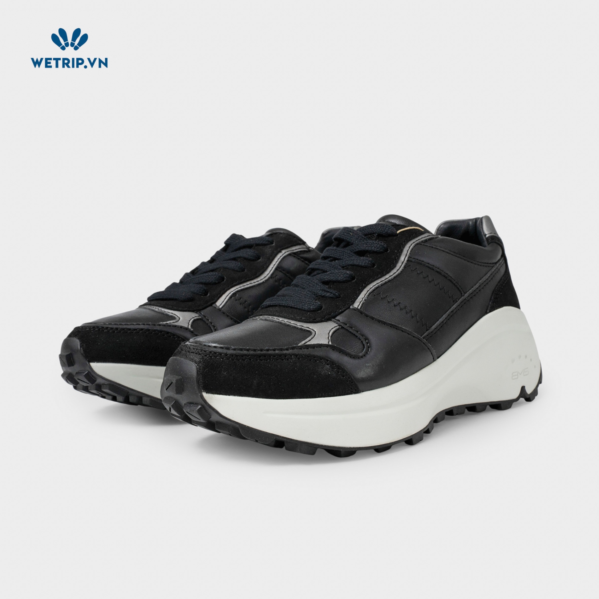 Sneaker Bussola (Da-Đen) Mã SN-BSL-122-C