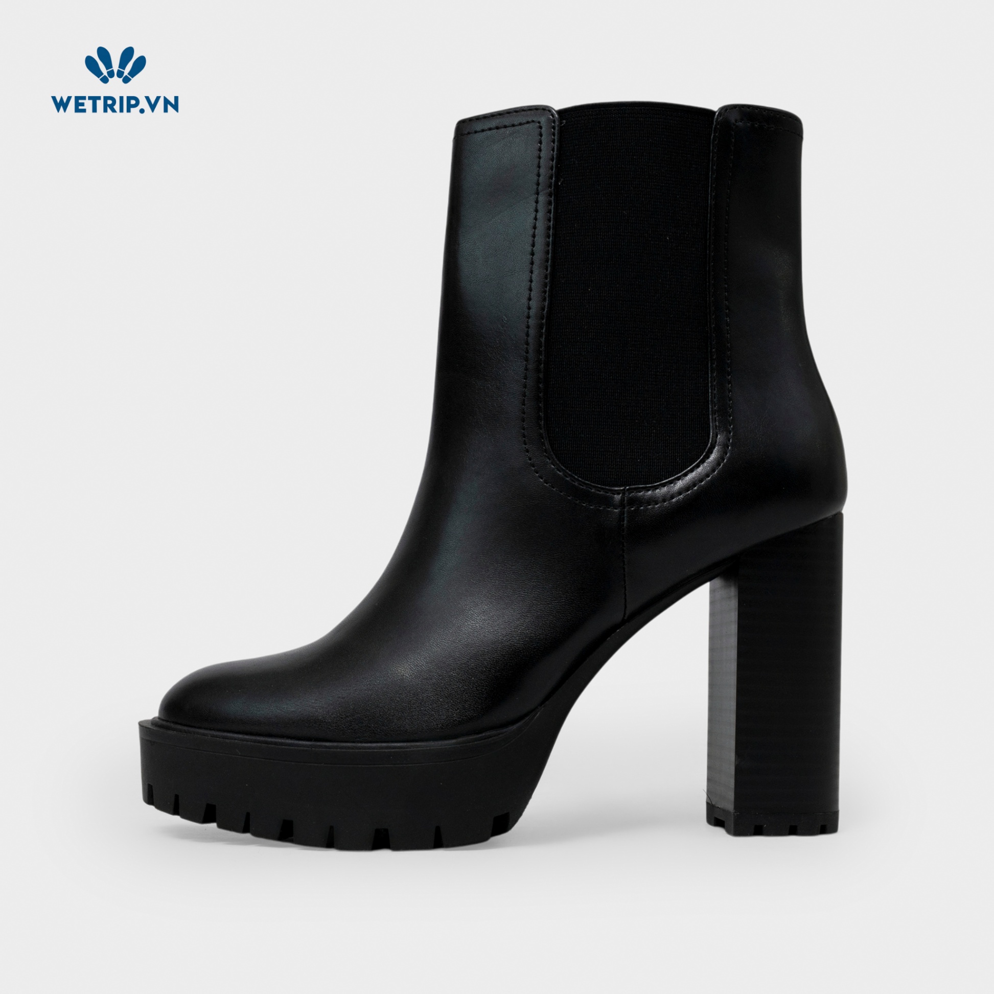 Boots Mắt Cá Cao Gót I.N.C (Da-Đen) Mã BMC-CG-INC-002-A