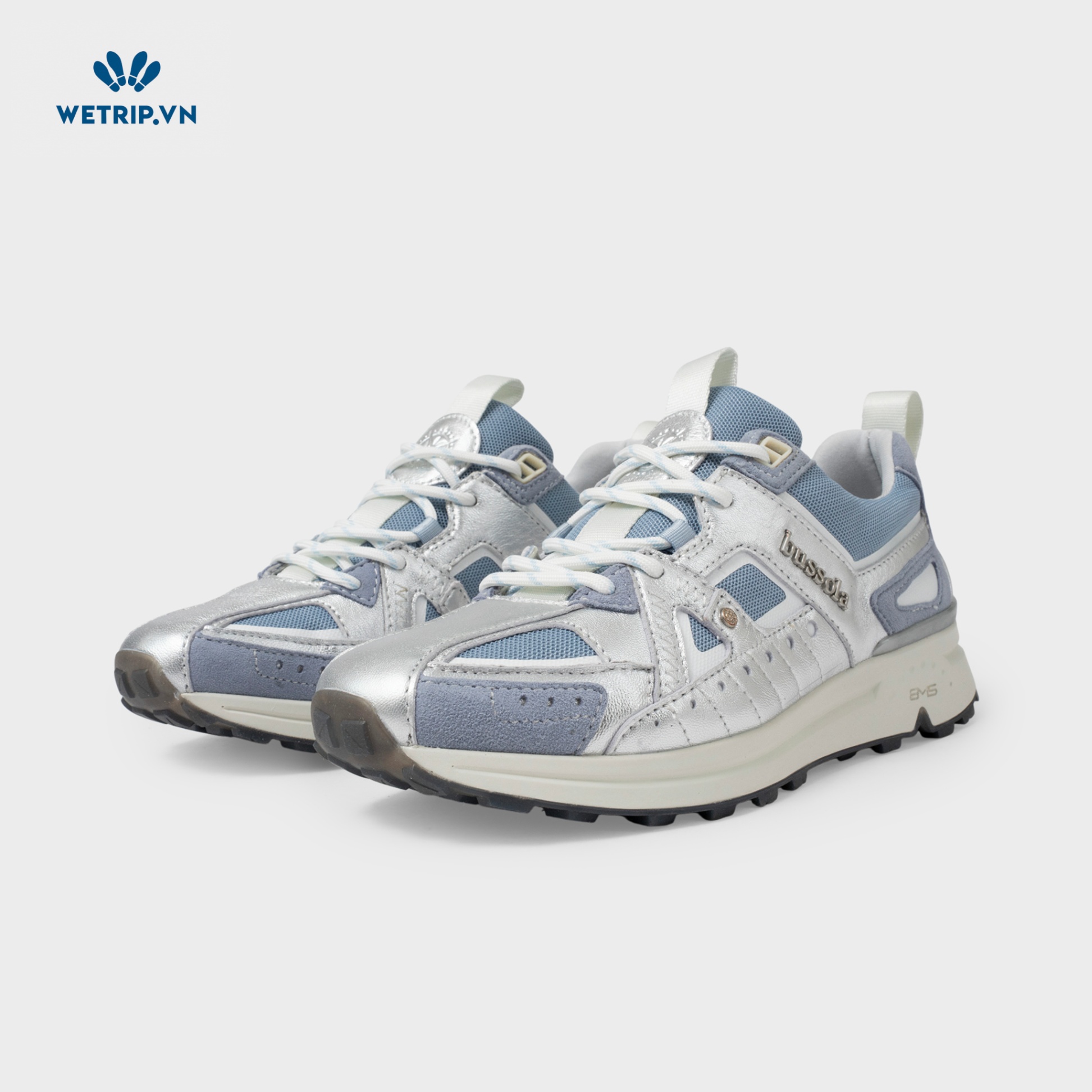 Sneaker Bussola (Xanh phối bạc) Mã SN-BSL-125-C