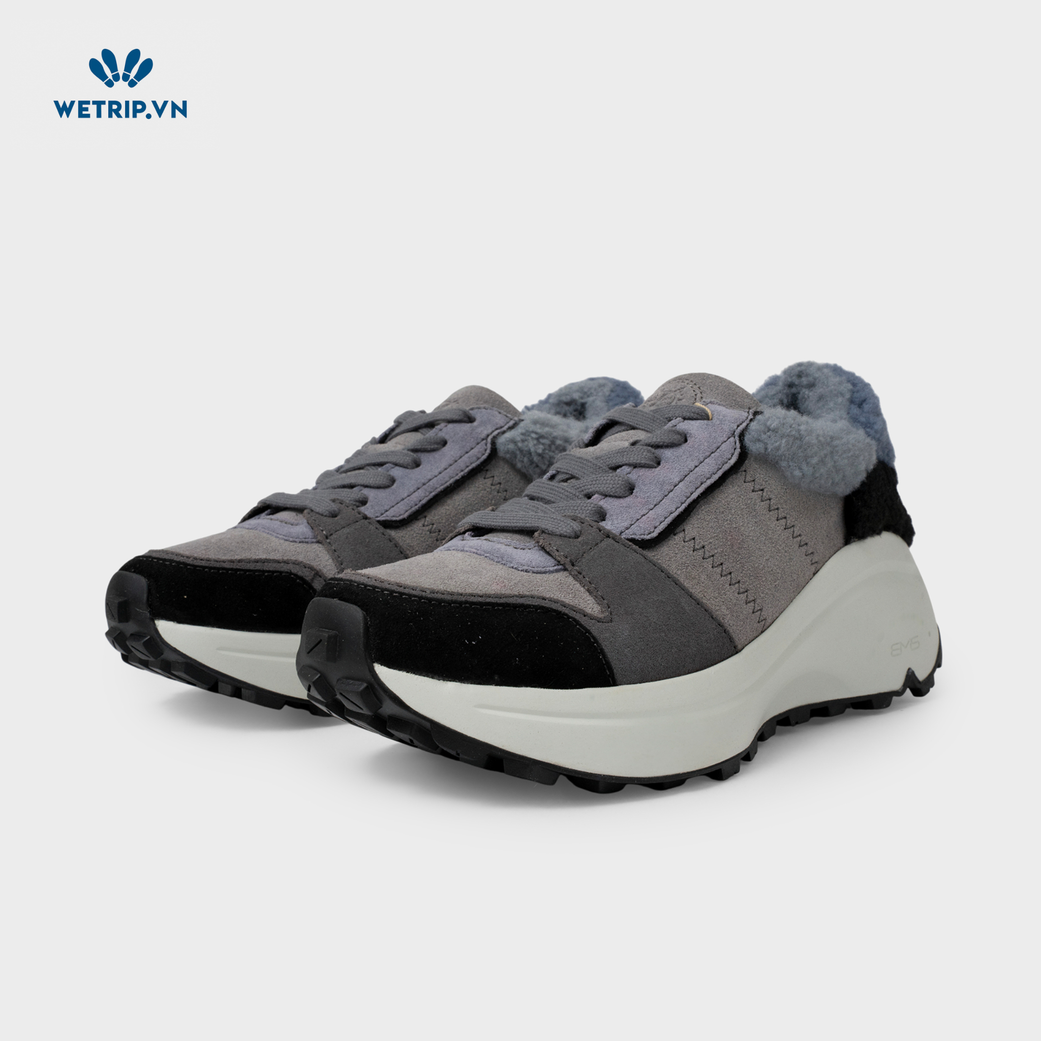 Sneaker Bussola (Xanh, xám, đen đế trắng) Mã SN-BSL-131-D