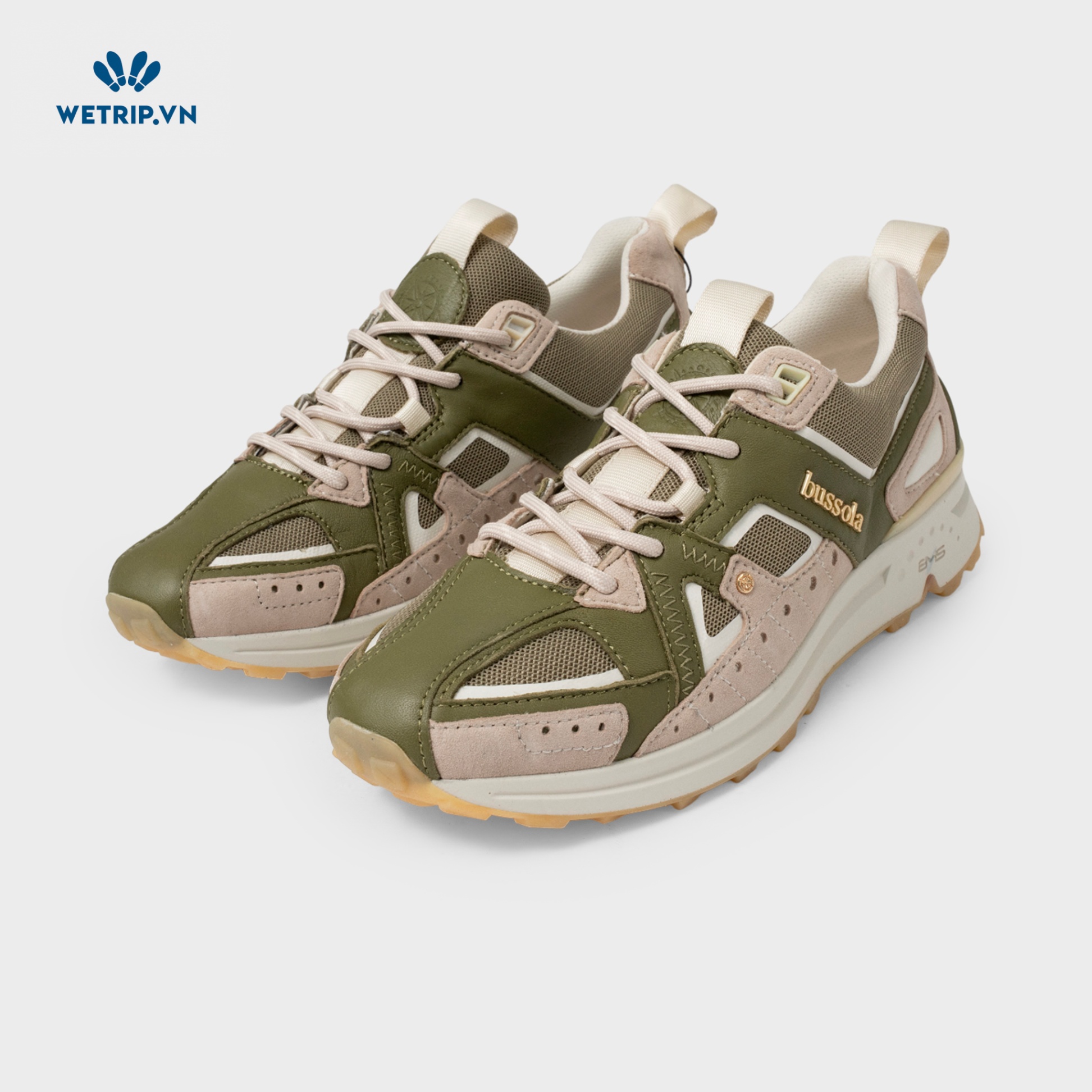 Sneaker Bussola (Xanh gót kem) Mã SN-BSL-125-E