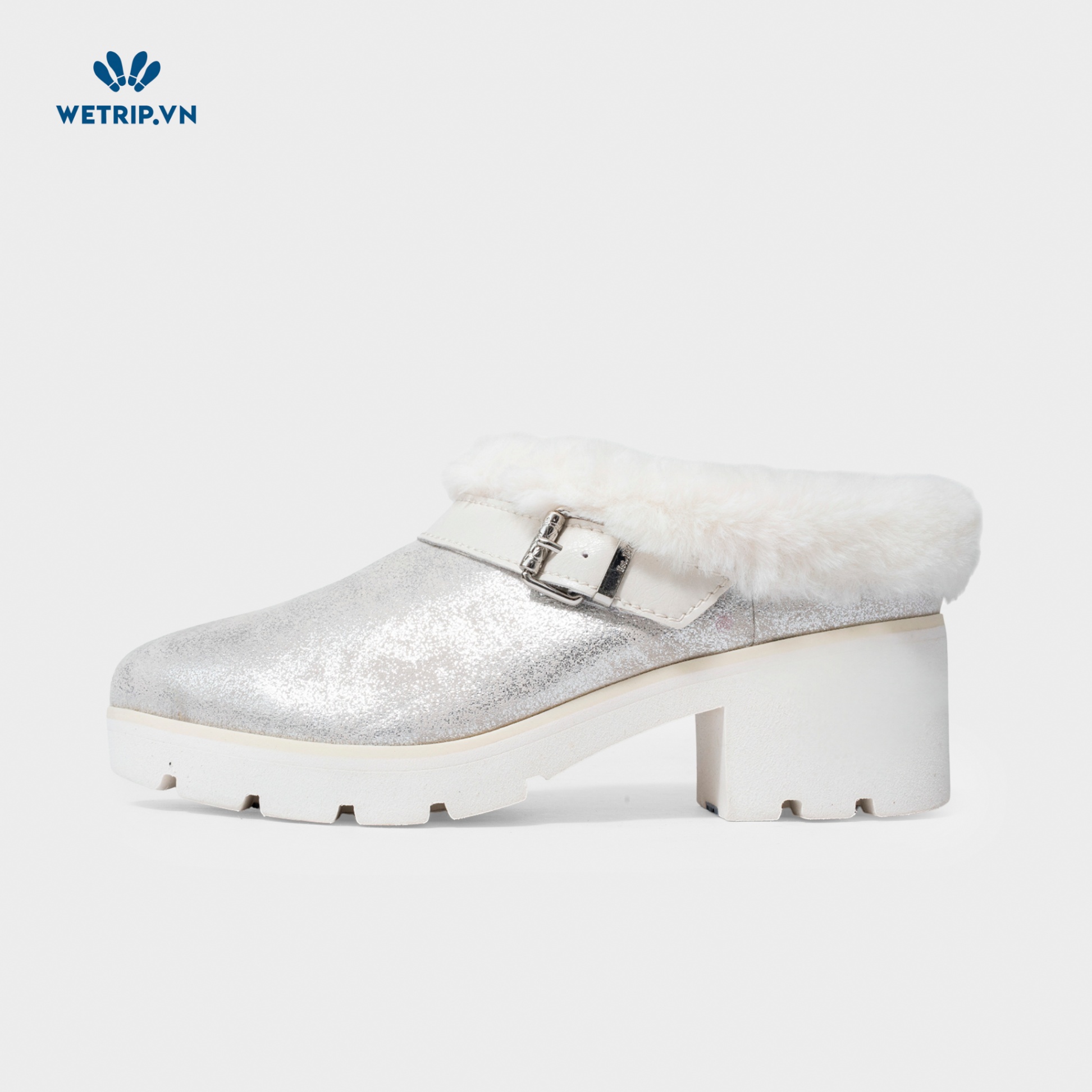 Mules Bussola (Lót lông -Ánh Bạc) Mã ML-BSL-001-F
