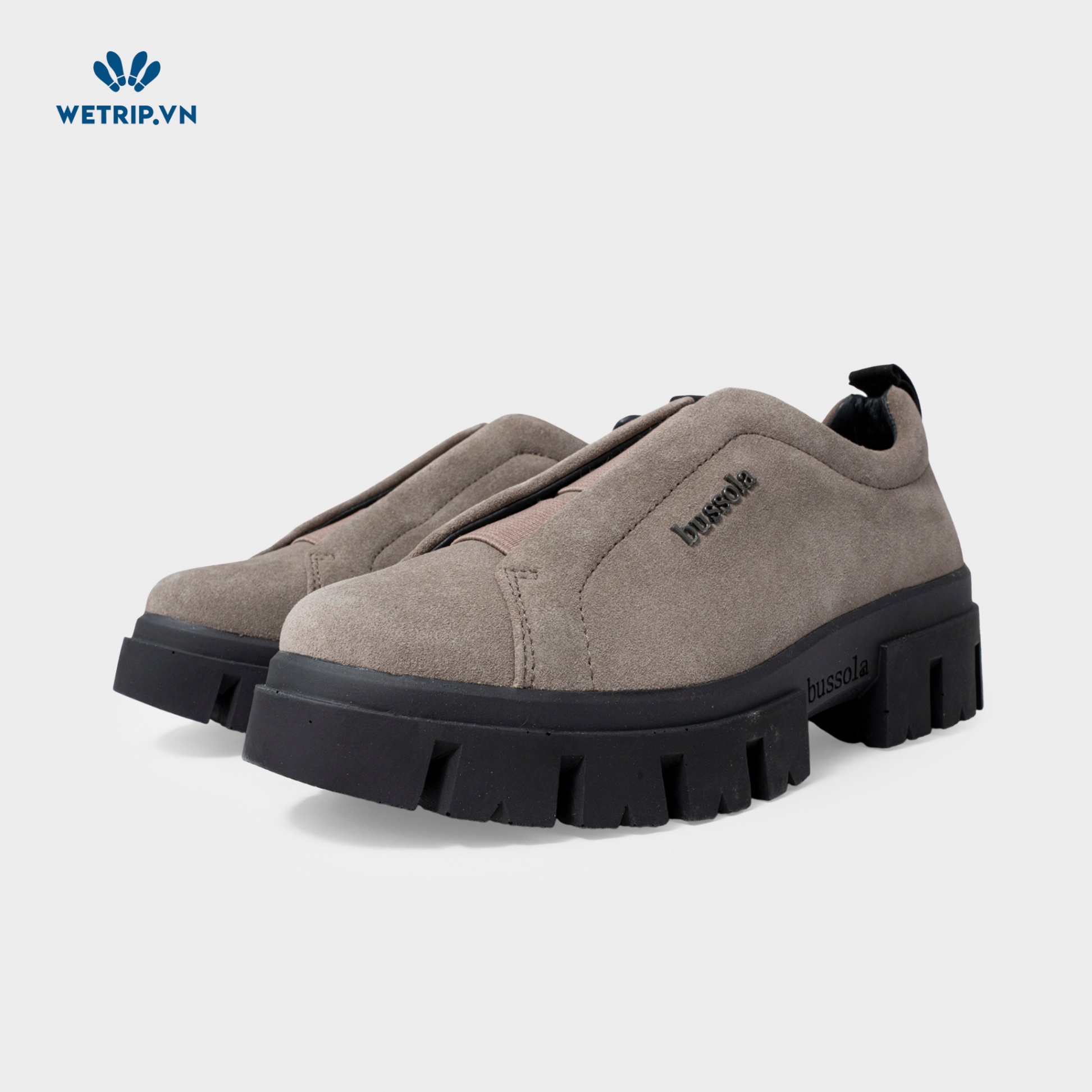 Giày Lười Bussola (Da-Xám nhạt) Mã GL-BSL-024-C1