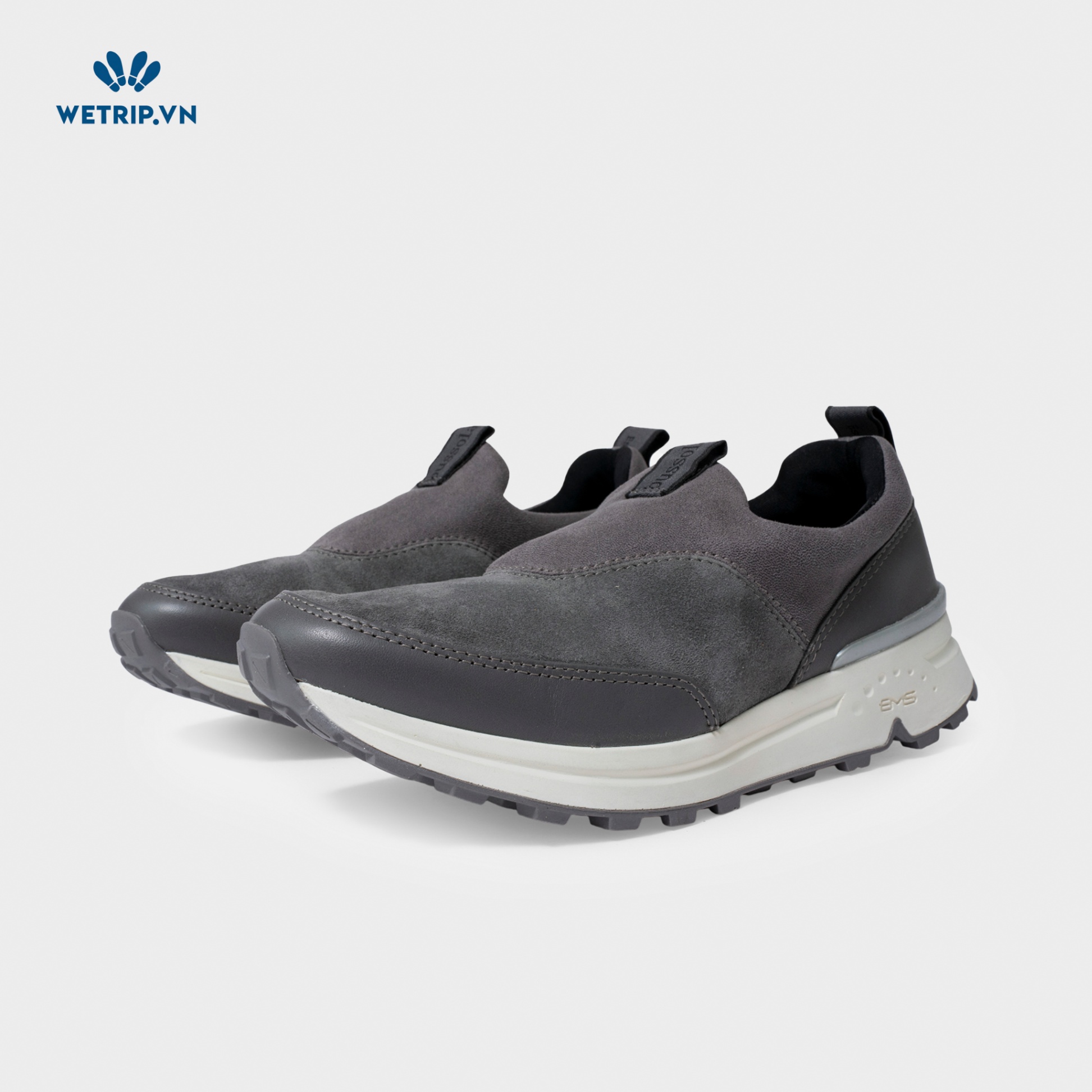 Slip-On Bussola (Da-Xám tro) Mã SLO-BSL-042-A