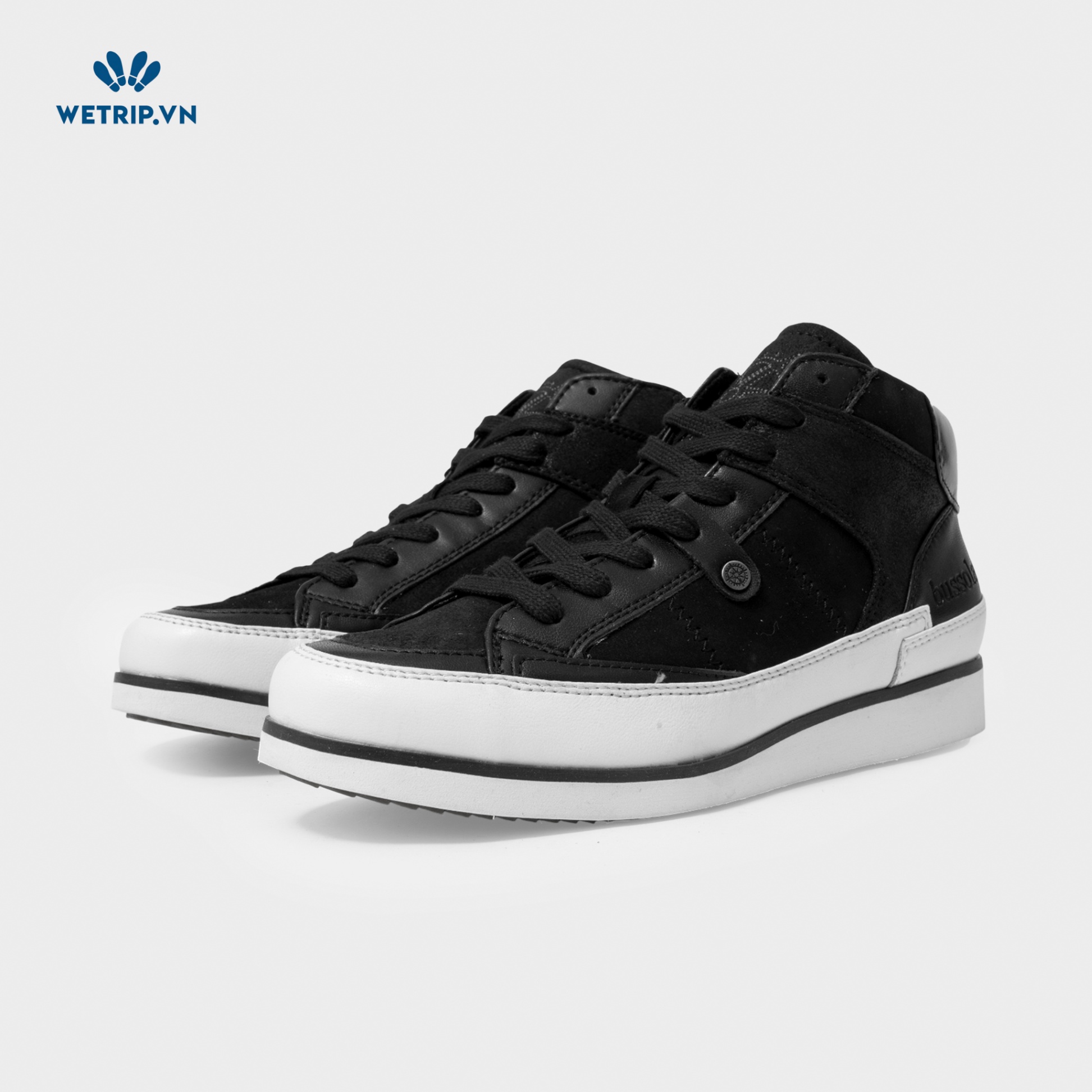 Sneaker Bussola (Đen đế trắng) Mã SN-BSL-103-A2