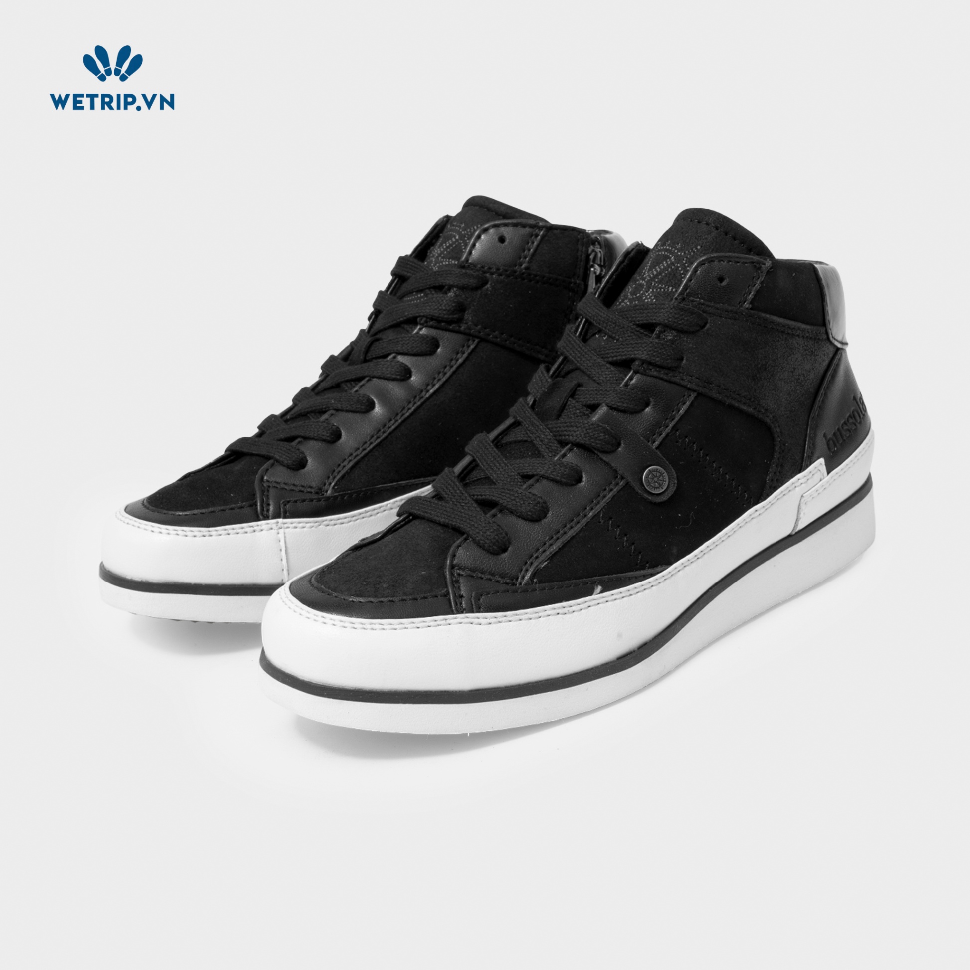 Sneaker Bussola (Đen đế trắng) Mã SN-BSL-103-A2
