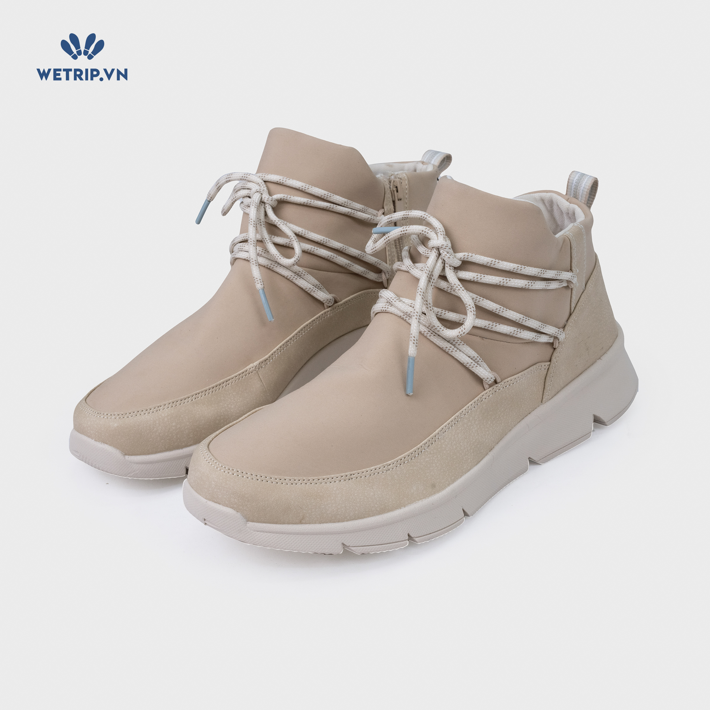 Boots Mắt Cá Đế Bằng RYKA (Kem) Mã BMC-DB-RYKA-005-A