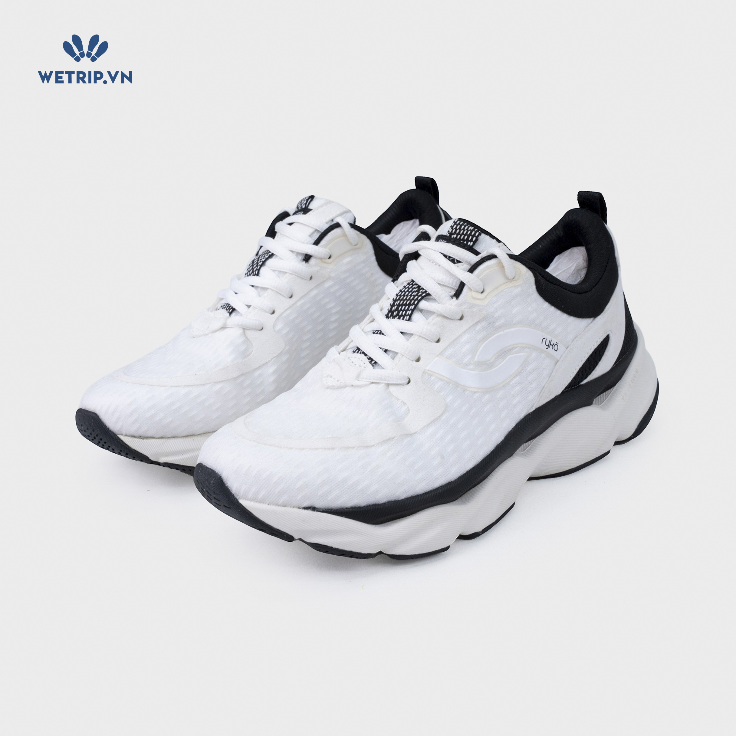 Sneakers RYKA (Trắng gót đen) Mã SN-RYKA-029-A