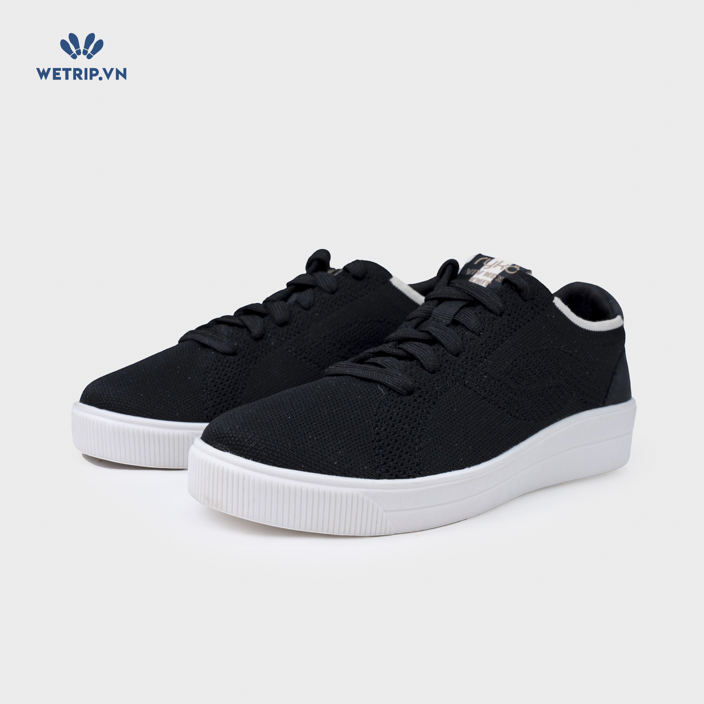 Sneakers RYKA (Vải đen, đế trắng) Mã SN-RYKA-025-E
