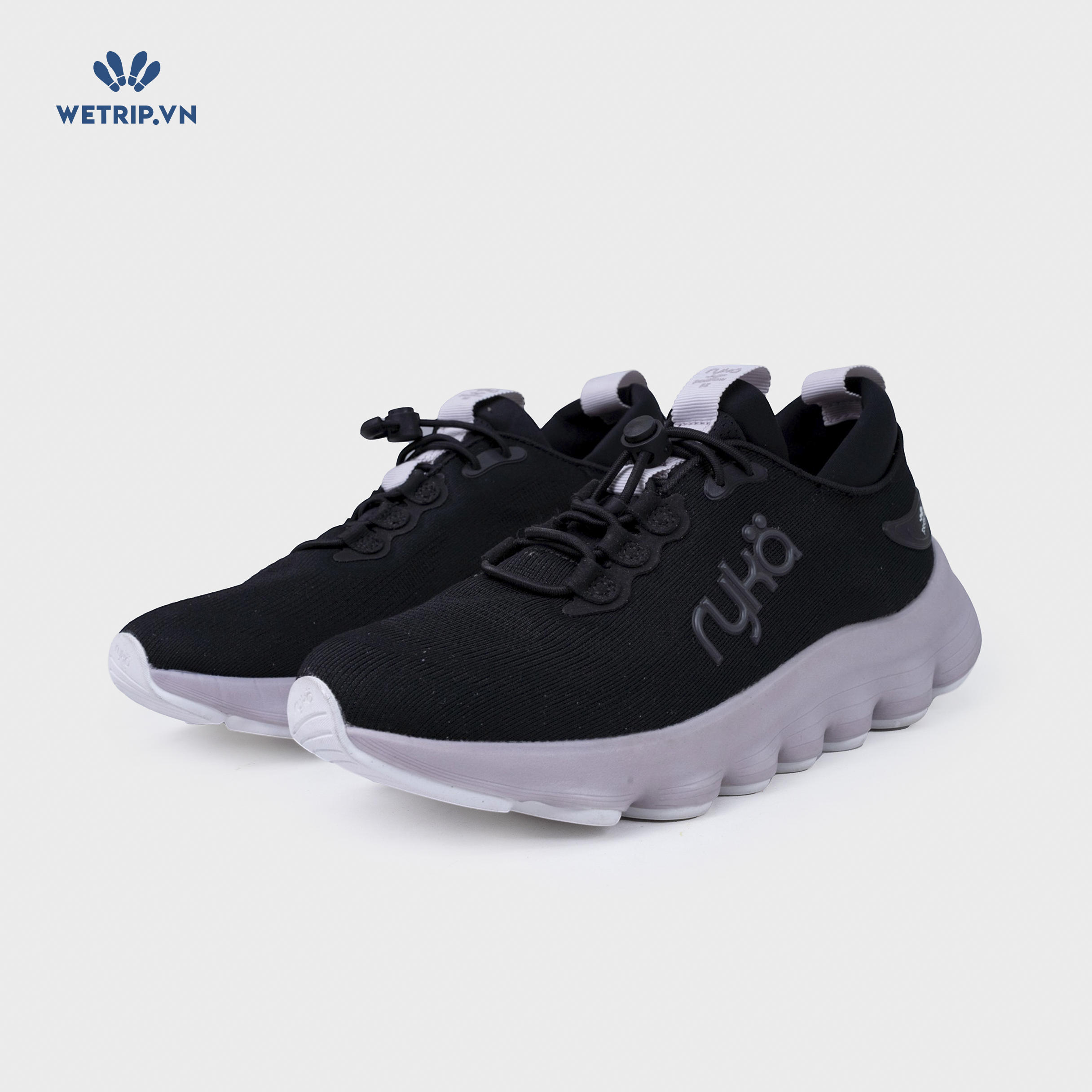 Sneakers RYKA (Vải đen, đế tím nhạt) Mã SN-RYKA-024-B