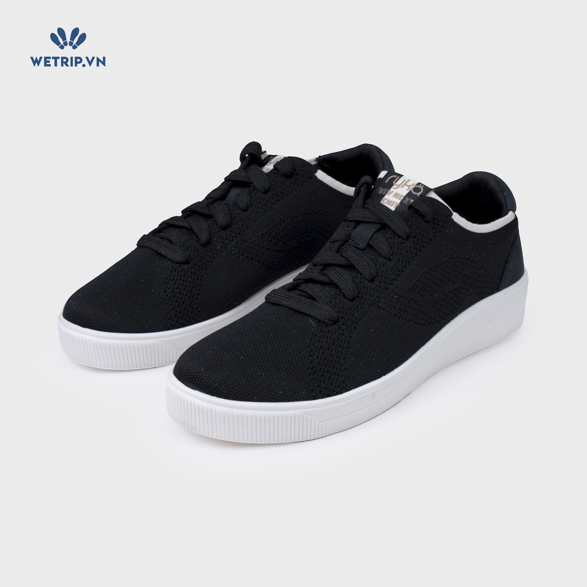 Sneakers RYKA (Vải đen, đế trắng) Mã SN-RYKA-025-E