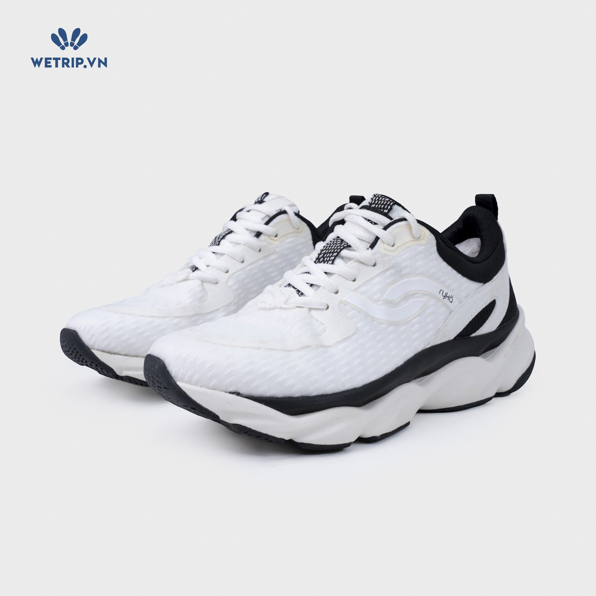 Sneakers RYKA (Trắng gót đen) Mã SN-RYKA-029-A