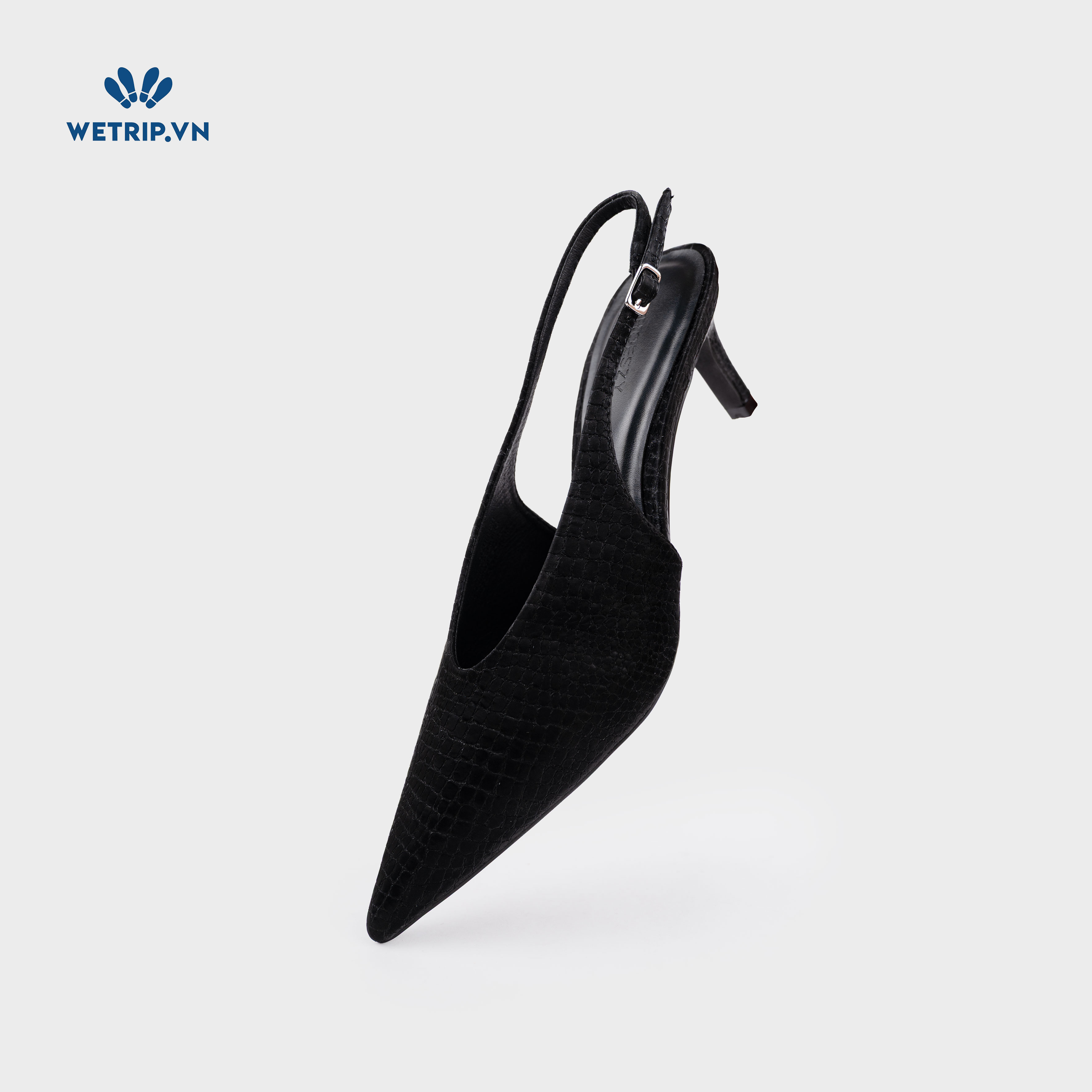 Americano Shoeszy -Slingback cao gót (7cm) màu đen