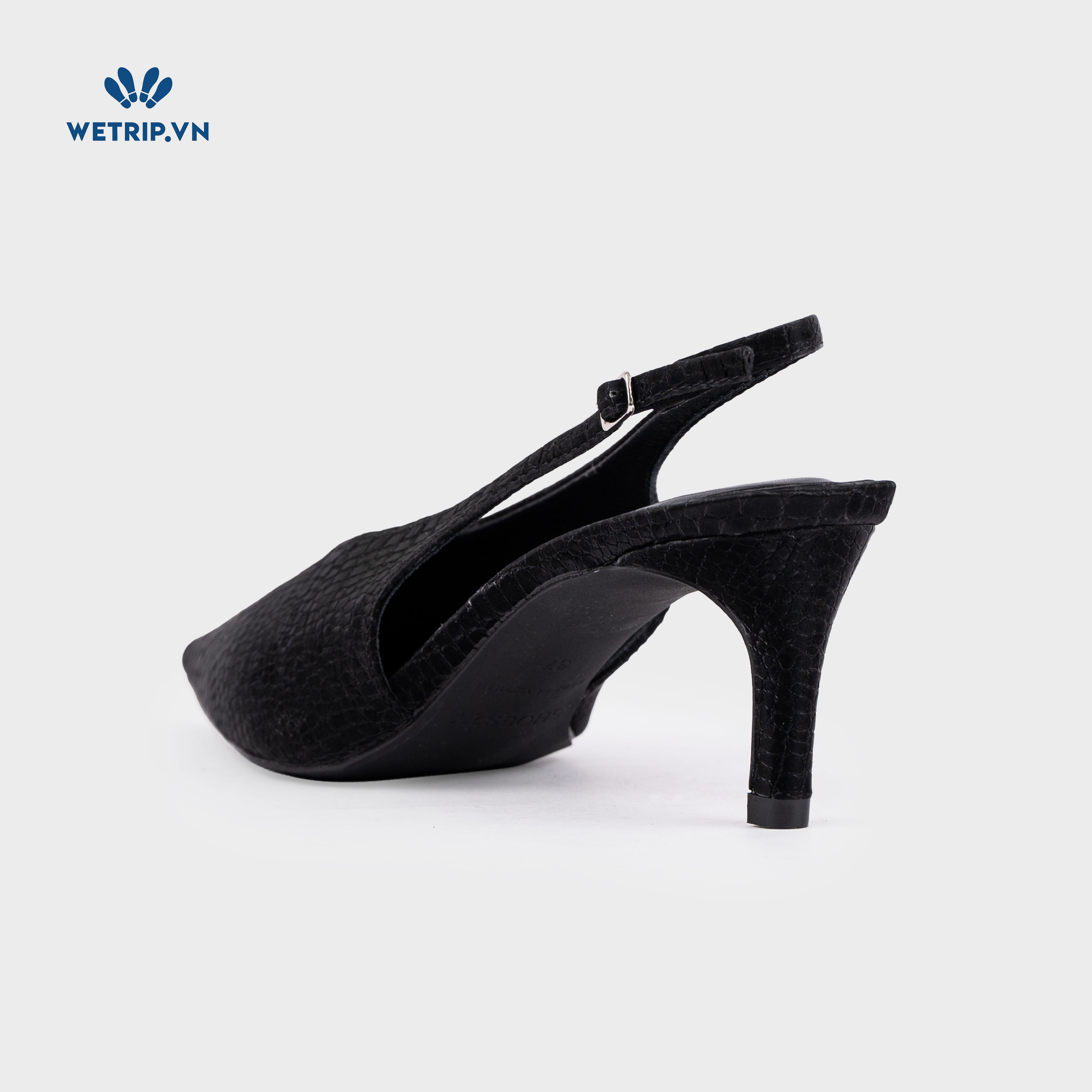 Americano Shoeszy -Slingback cao gót (7cm) màu đen