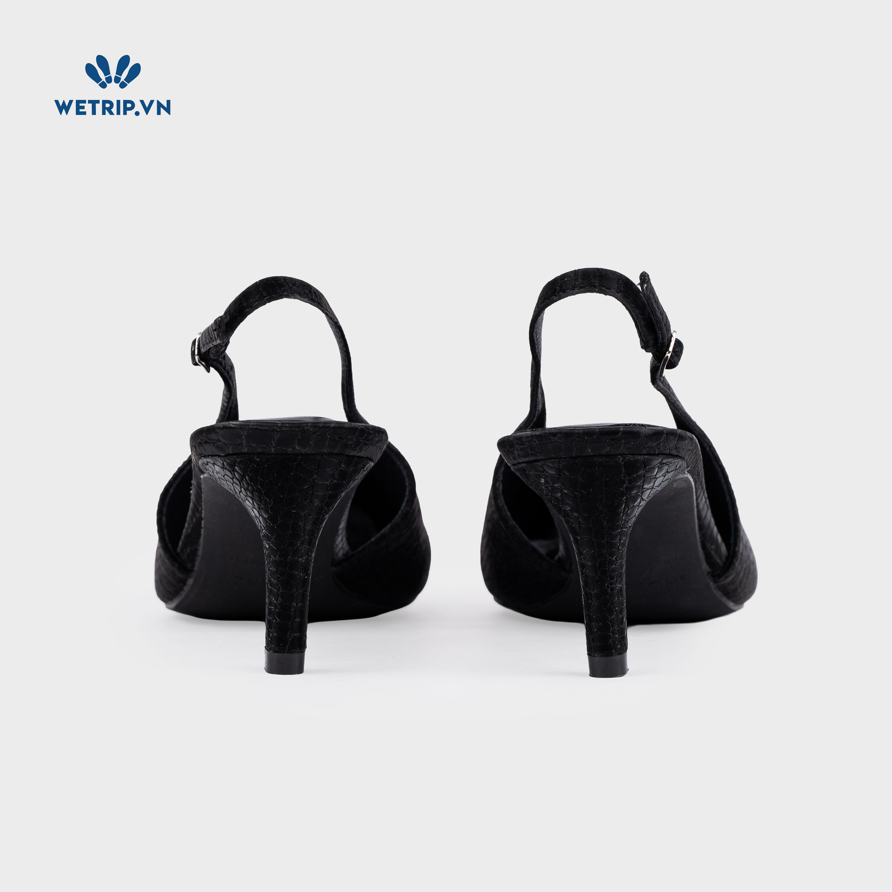 Americano Shoeszy -Slingback cao gót (7cm) màu đen