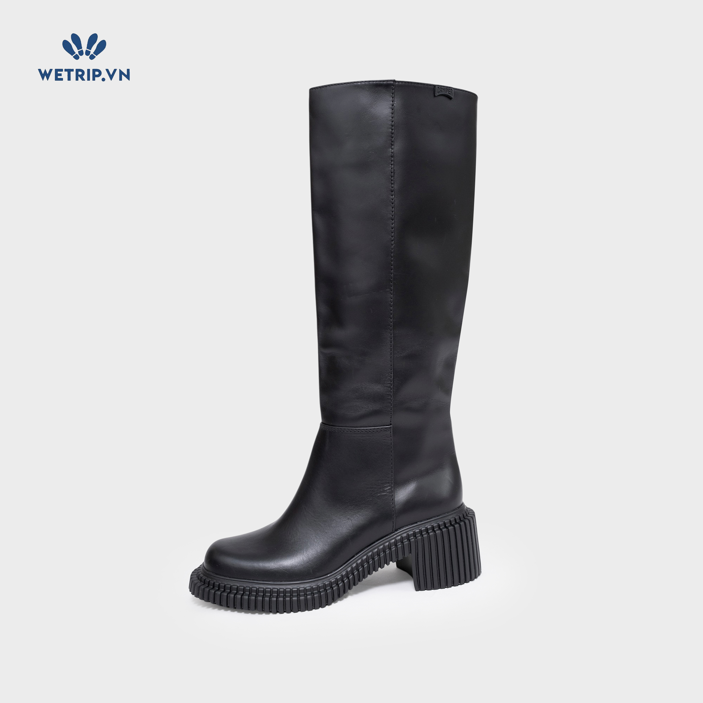 Boots Đầu Gối Cao Gót We_Camper (da, đen) (Mã) BDG-CG-CP-009-A