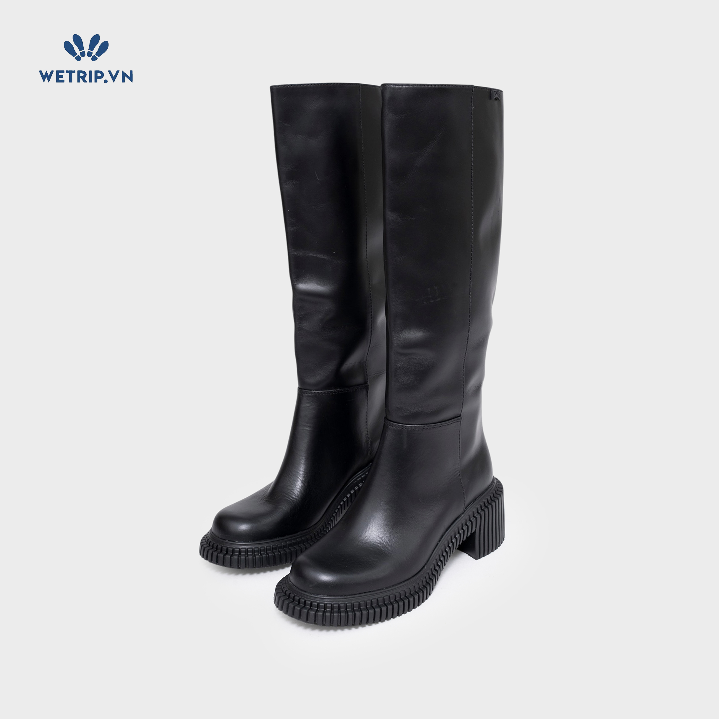 Boots Đầu Gối Cao Gót We_Camper (da, đen) (Mã) BDG-CG-CP-009-A